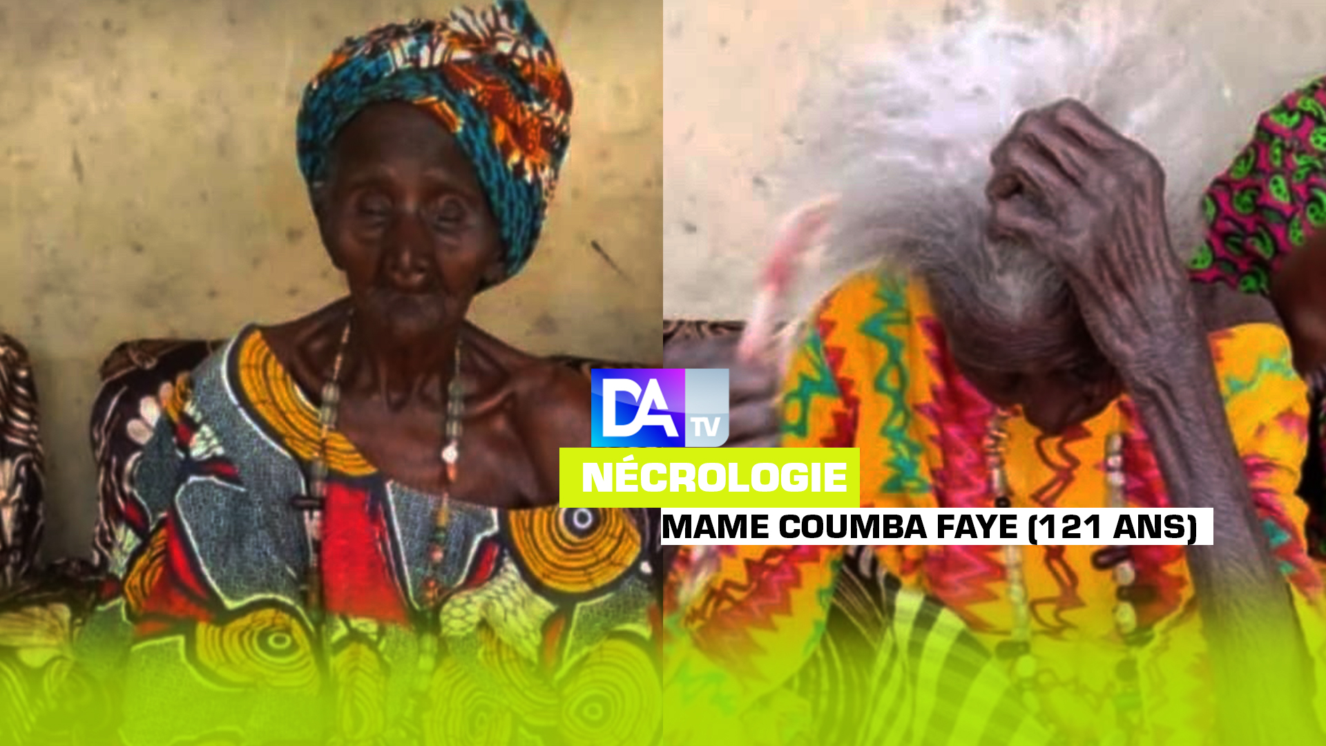 FATICK / NÉCROLOGIE : La doyenne en âge de la région, Mame Coumba Faye (121 ans) vient de tirer sa révérence.