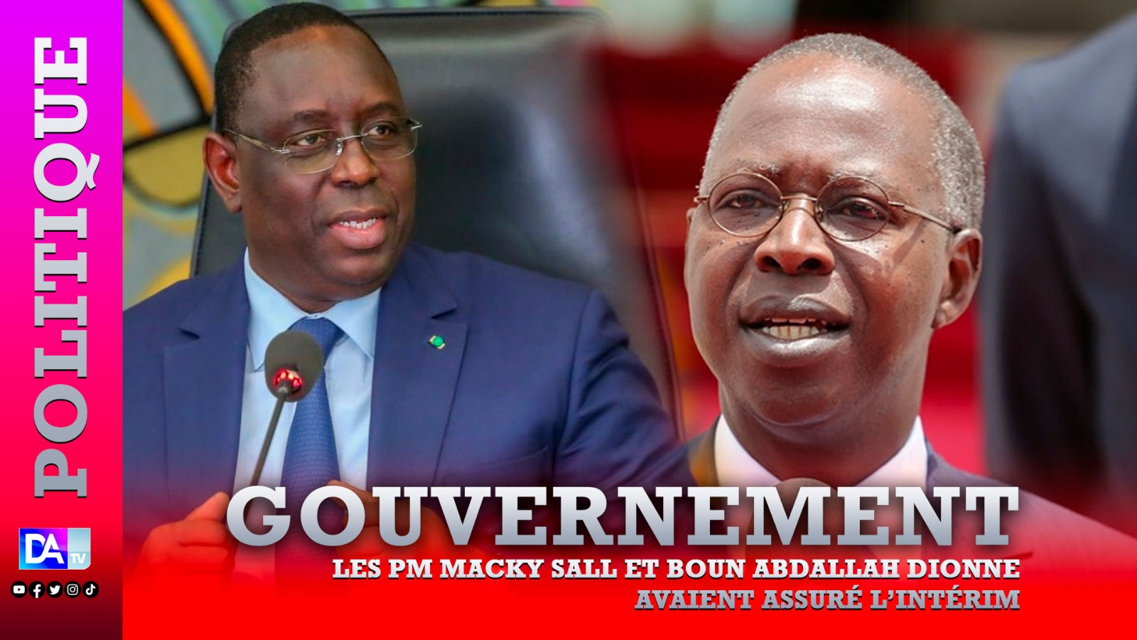 Gouvernement - Les Pm Macky Sall et Boun Abdallah Dionne avaient assuré l’intérim de ministres démis ou démissionnaires