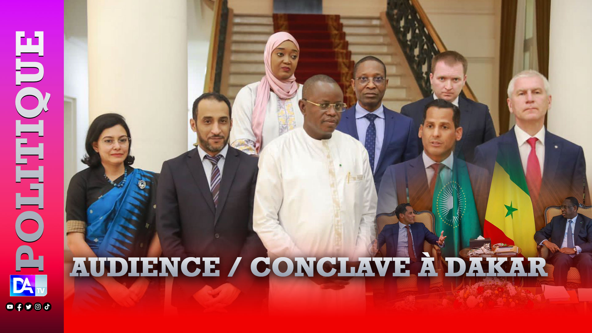 Audience / Conclave à Dakar : Le président Macky Sall a reçu une délégation de la COP8 en présence de son ministre chef du cabinet, Matar Bâ…