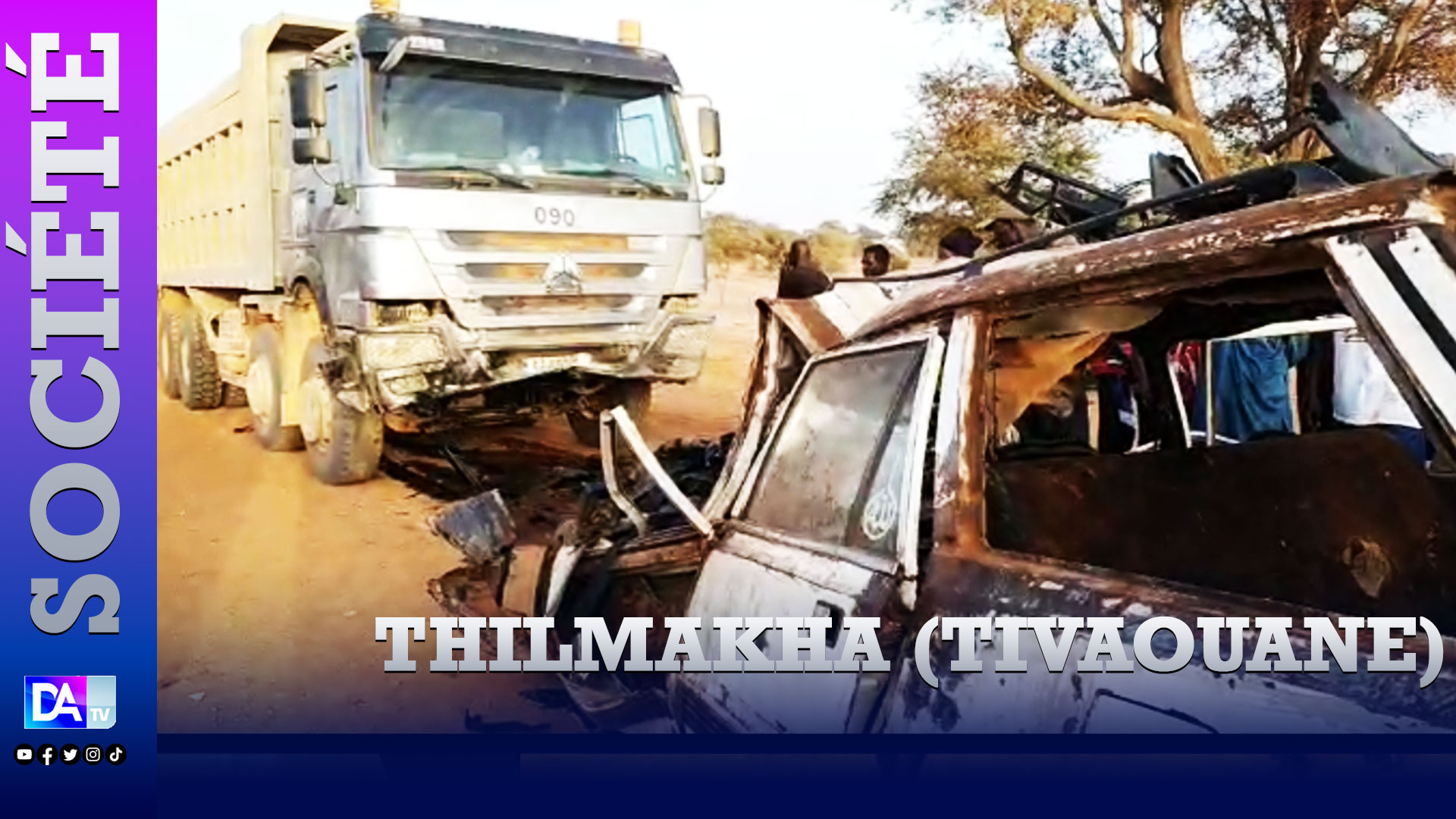 Thilmakha (Tivaouane) : Une collision entre un camion et un "7 places" fait 3 morts et 5 blessés dont un enfant