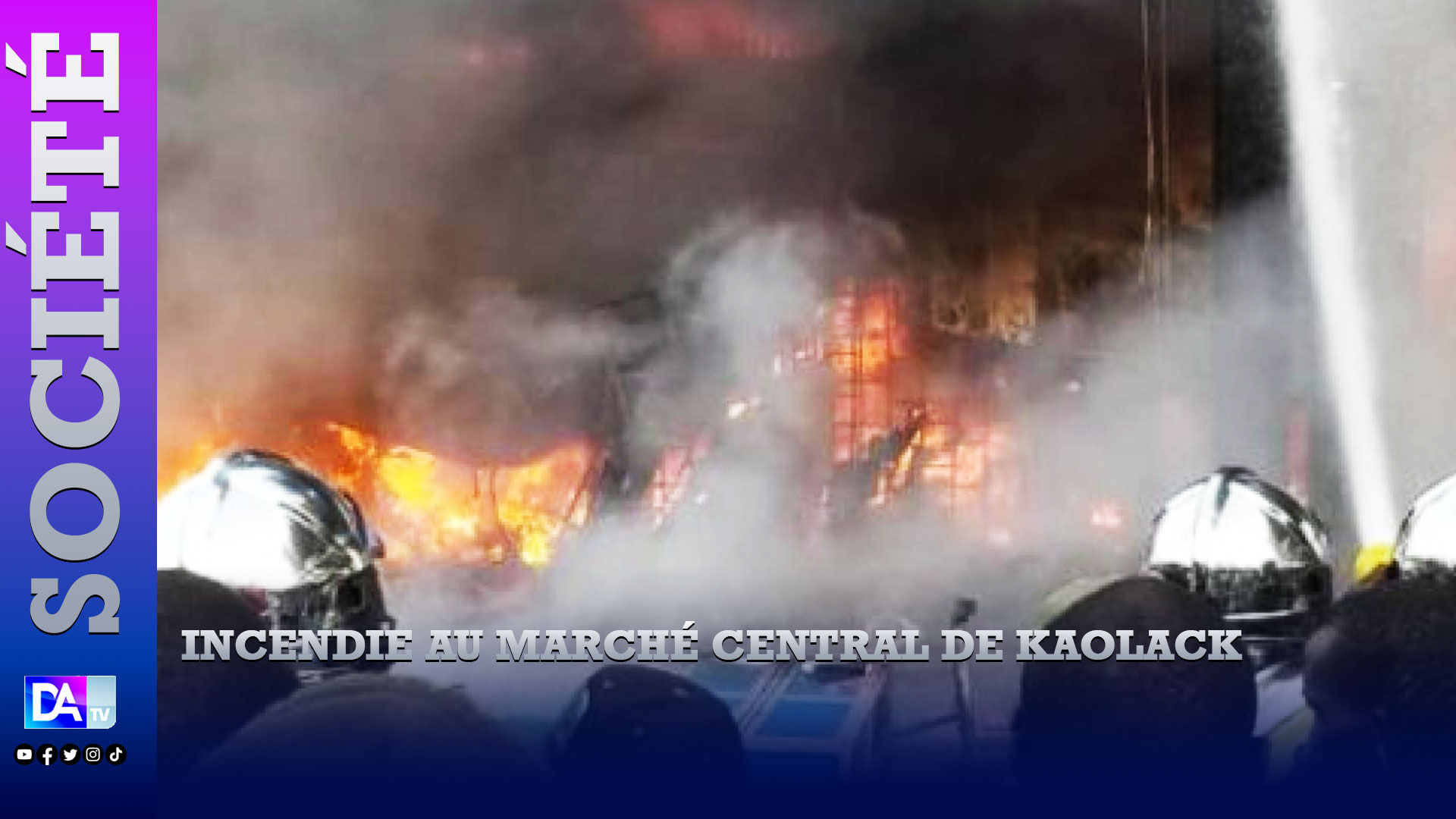 Incendie au marché central de Kaolack: Deux blessés et plusieurs dégâts matériels.