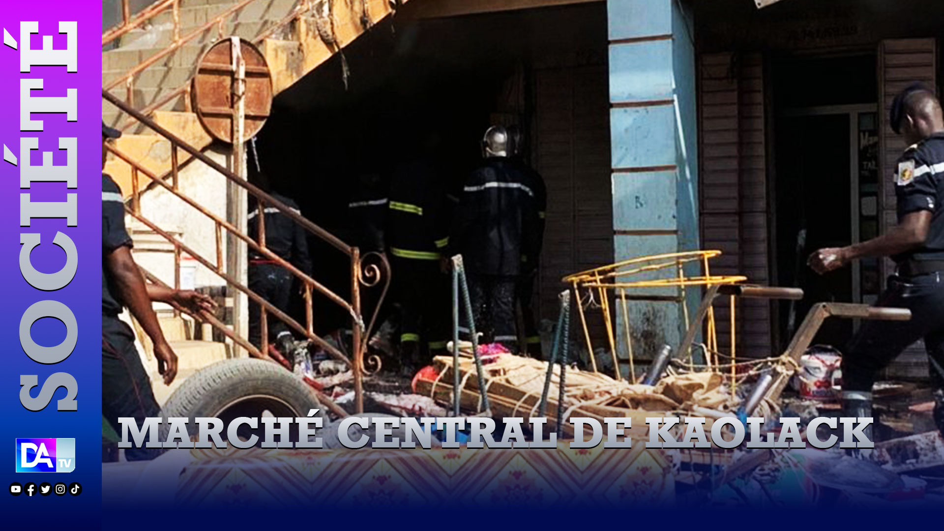 Marché central de Kaolack: Une quincaillerie prend feu et provoque une explosion
