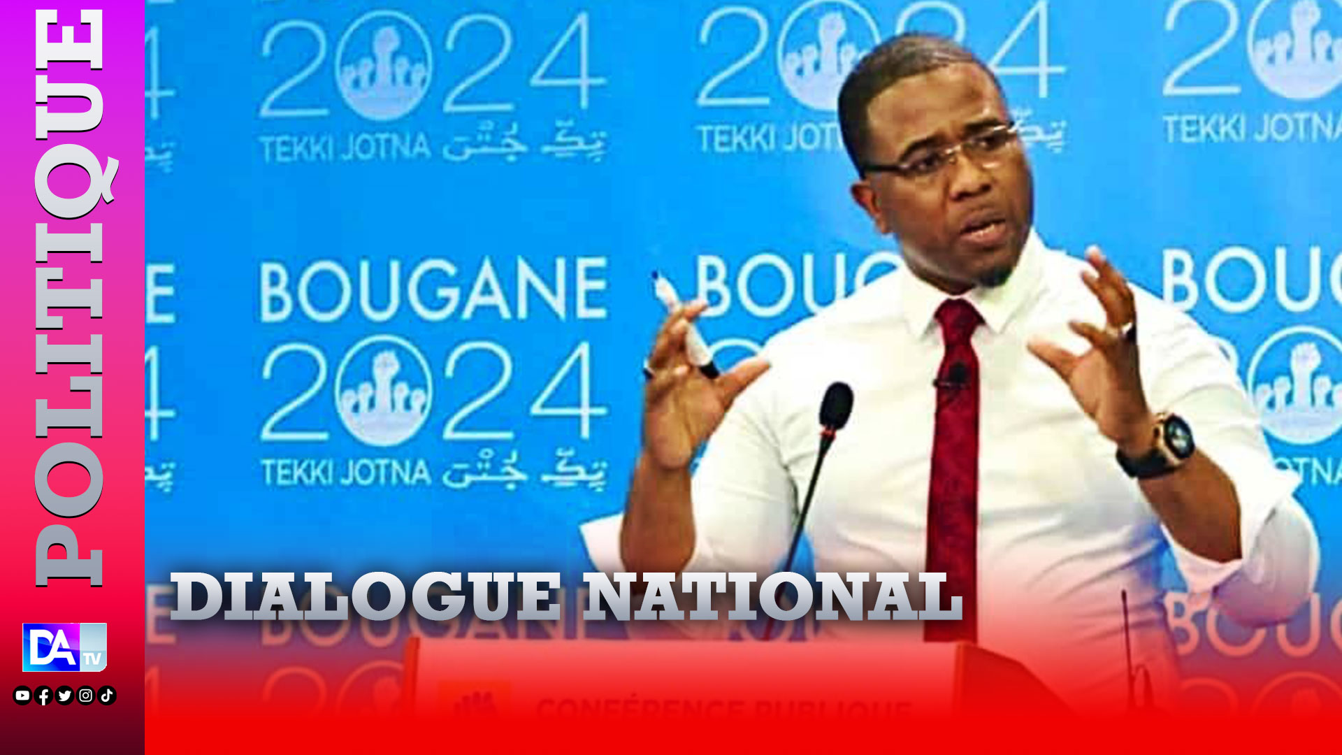 Dialogue national : Bougane annonce la campagne de distribution de deux millions de cartons rouges contre le 3ème mandat