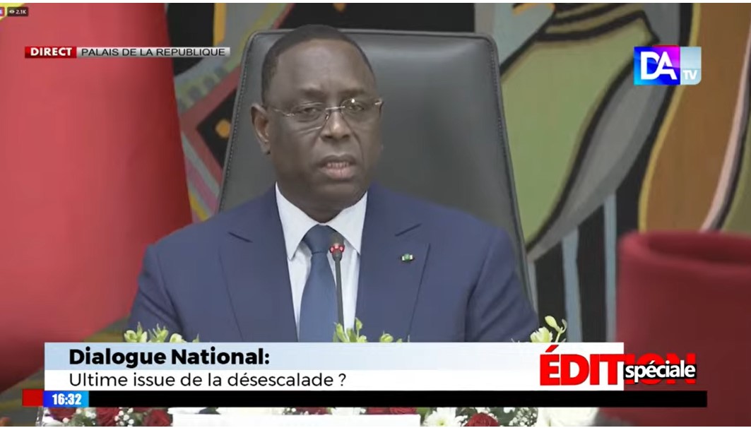 Macky Sall lançant le dialogue national : « Le gouvernement prendra toutes les dispositions pour une élection présidentielle démocratique, paisible, libre et transparente… »