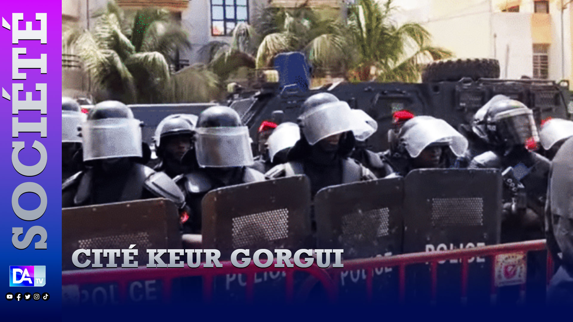 Cité Keur Gorgui: le dispositif sécuritaire de nouveau renforcé...Des blindés et plusieurs camions du GMI déployés.