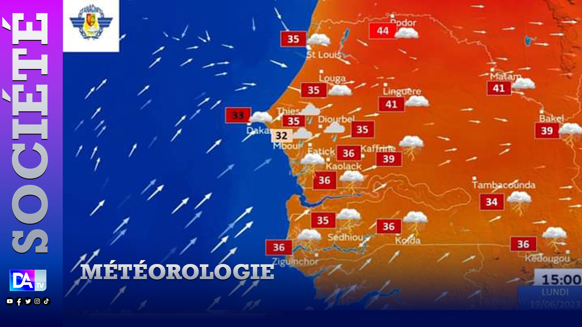 Météorologie : les premières fines pluies sur Dakar attendues ce mardi (ANACIM)