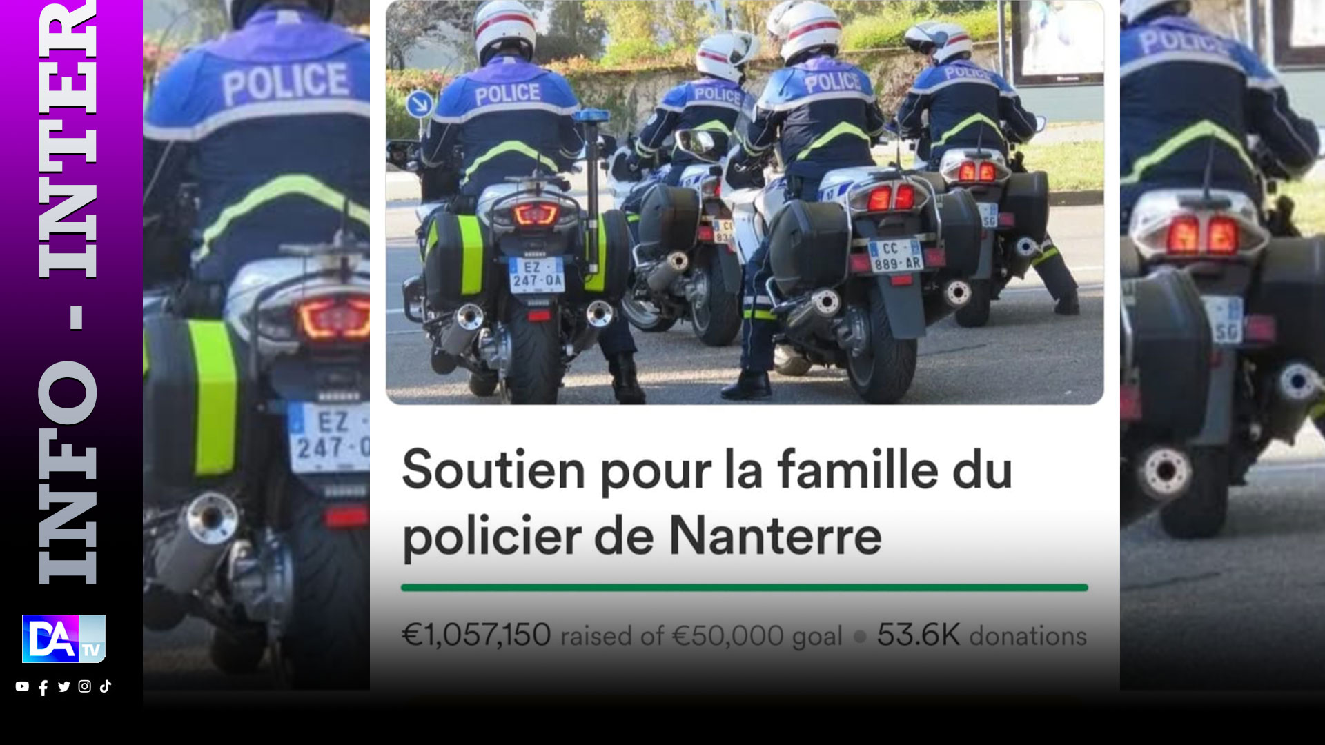 Mort de Nahel : la cagnotte pour le policier a dépassé le million d’euros...Celle en soutien à la maman de la victime s'élève juste à près de 190 000 euros.