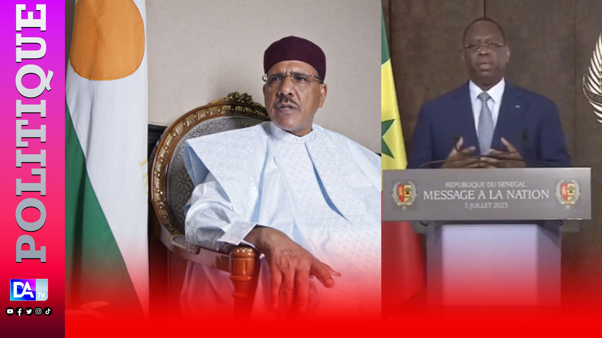 Présidentielle 2024 / Décision de Macky Sall : Mohamed Bazoum, (Niger ) espère que cette décision apaise définitivement le climat politique dans le pays.