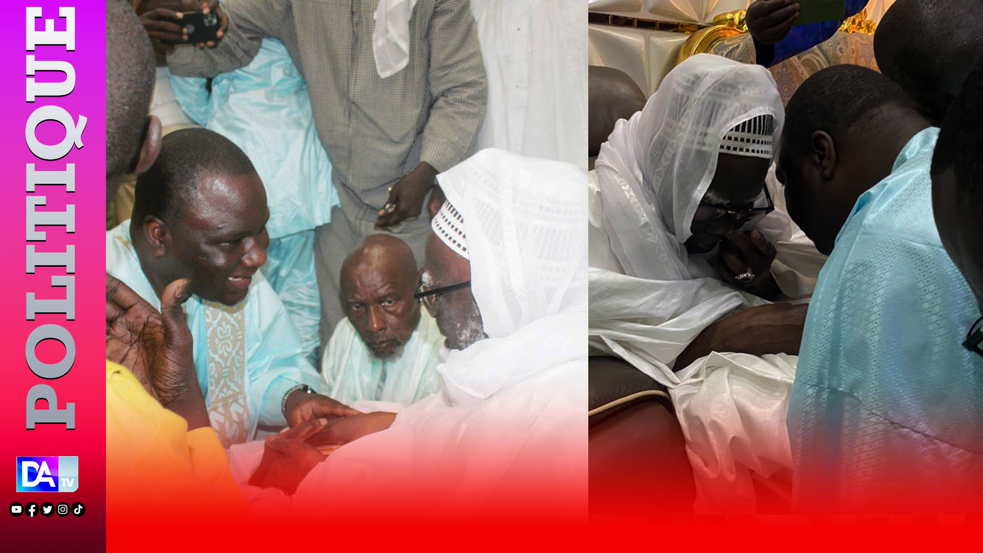 Parrainage : Déthié Fall chez Serigne Mountakha pour solliciter des prières