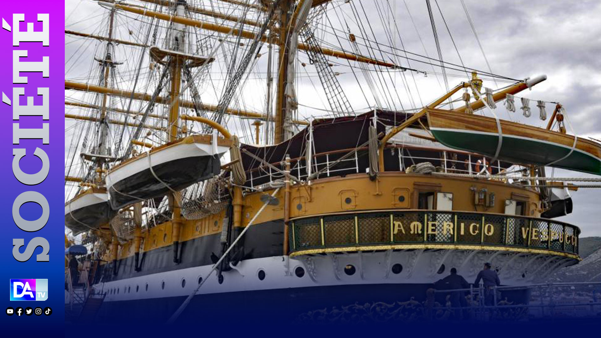 Campagne autour du monde/ Le navire-école de la Marine militaire italienne à Dakar, seule escale en Afrique subsaharienne