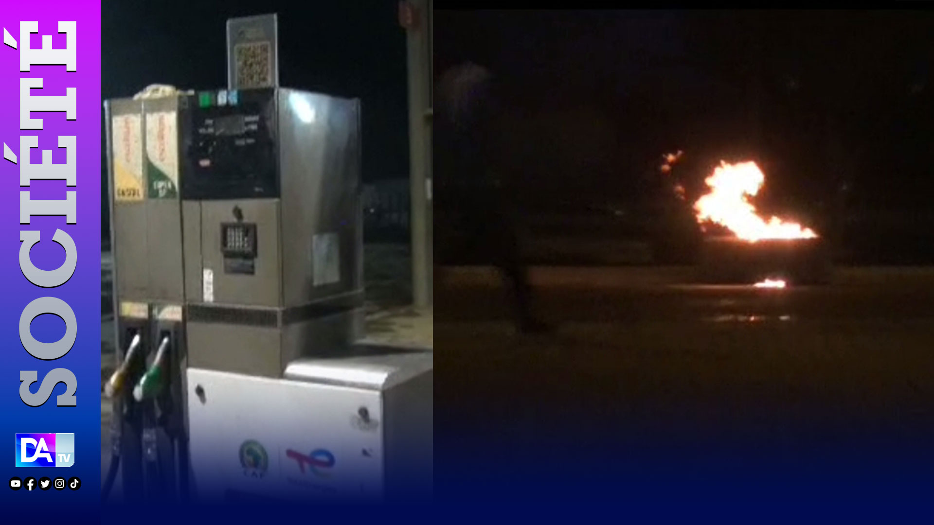 Manifs à Thiès : Des jeunes tentent de mettre le feu sur les deux pompes d'une station d'essence