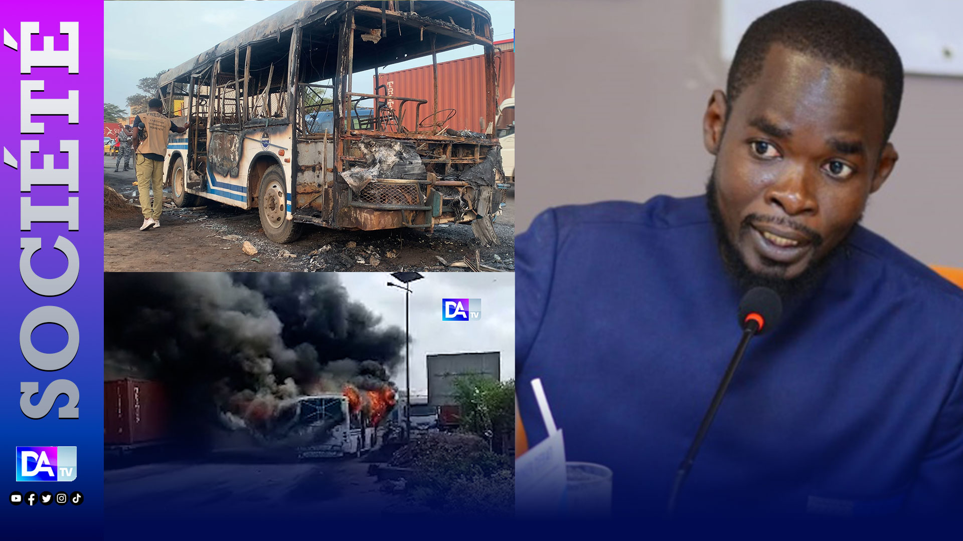 BUS TATA INCENDIÉ : le Forum du justiciable condamne “fermement cet acte terroriste et criminel”