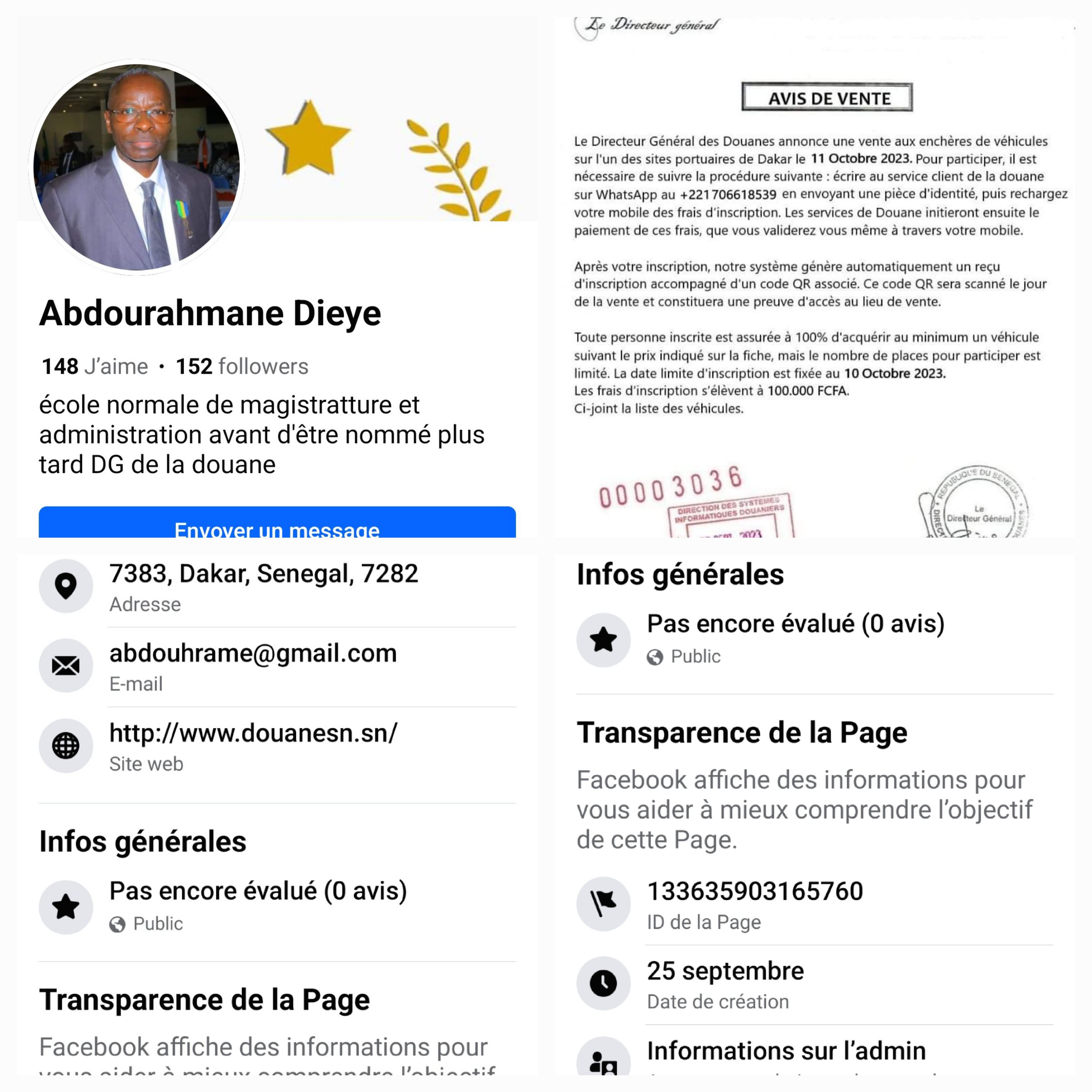 Usurpation d’identité : Un arnaqueur se fait passer sur Facebook pour le directeur des douanes, Abdourahmane Dièye, en utilisant un faux compte