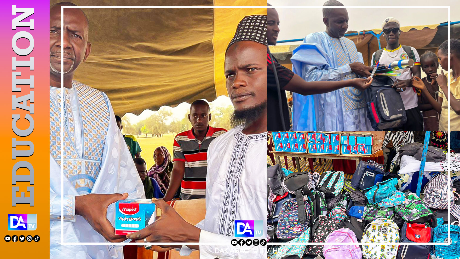 Matam/ Bokidiawé : L'ancien DG de l'ARTP, Abdoul Ly, offre 300 kits scolaires à quatre écoles de la commune