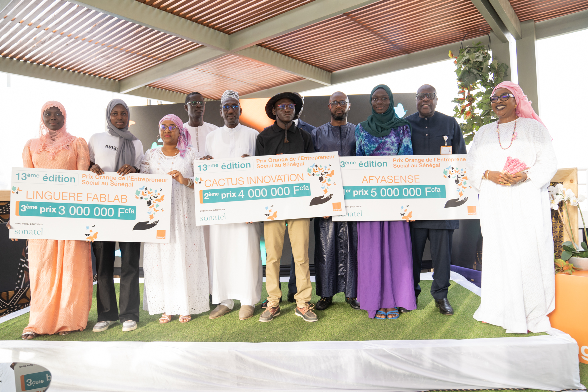 AFYASENSE, CACTUS INNOVATION et LINGUERE FABLAB lauréats du Prix Orange de l’Entreprenariat Social au Sénégal 2023