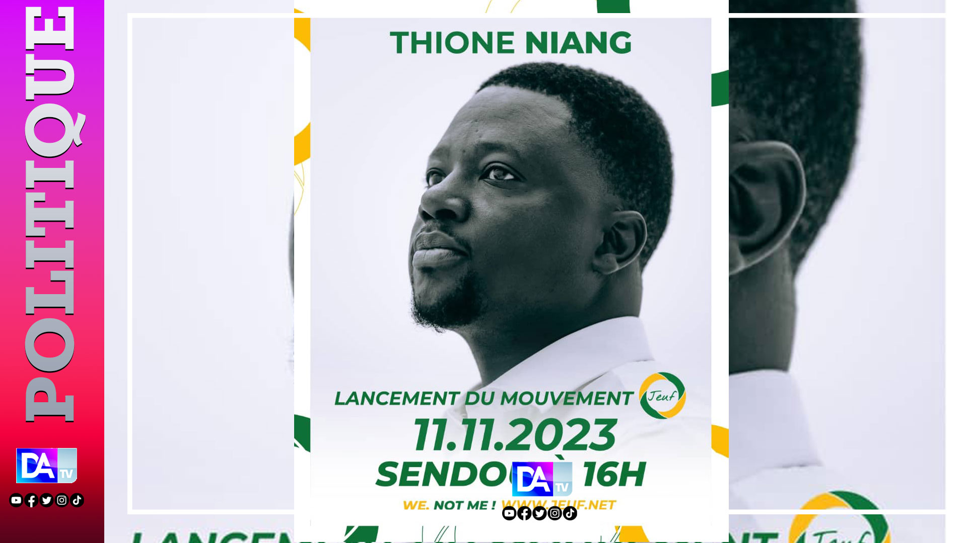 Déclaration : " Aujourd'hui marque le début excitant de ma campagne présidentielle..."( Thione Niang)