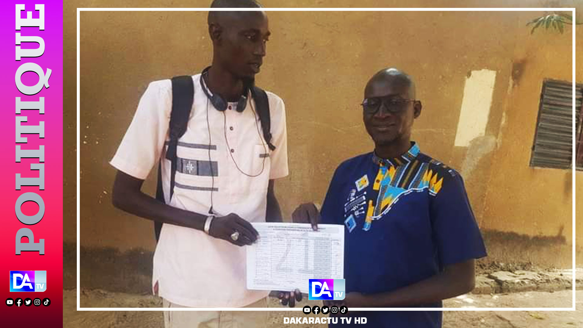 KOLDA : "dans le département on a 16230 parrains sur un objectif de 12830 parrains pour la région...7200 parrains dans la commune.." Seydou Fall (coordonnateur communal/parrainage).