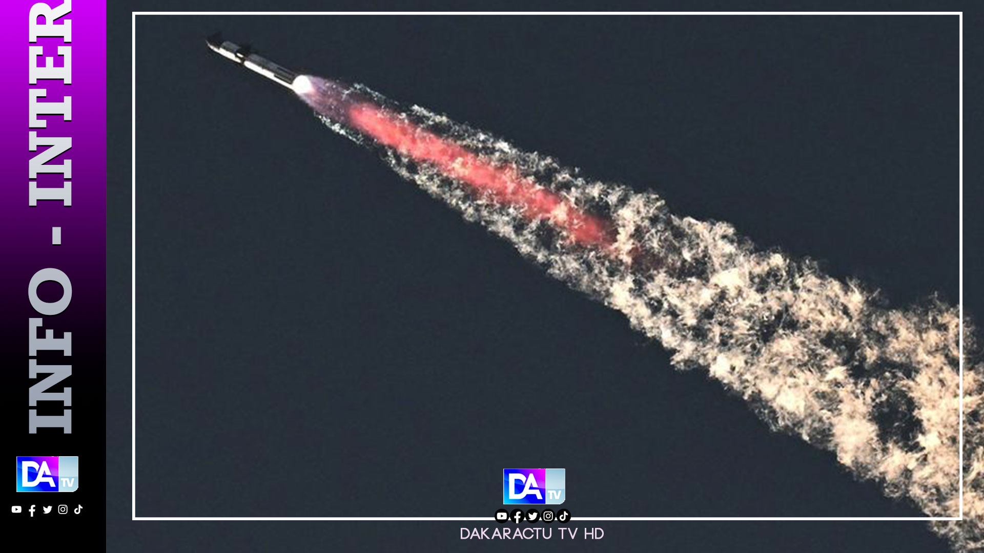 Les deux étages de la fusée Starship ont explosé après leur séparation (SpaceX)