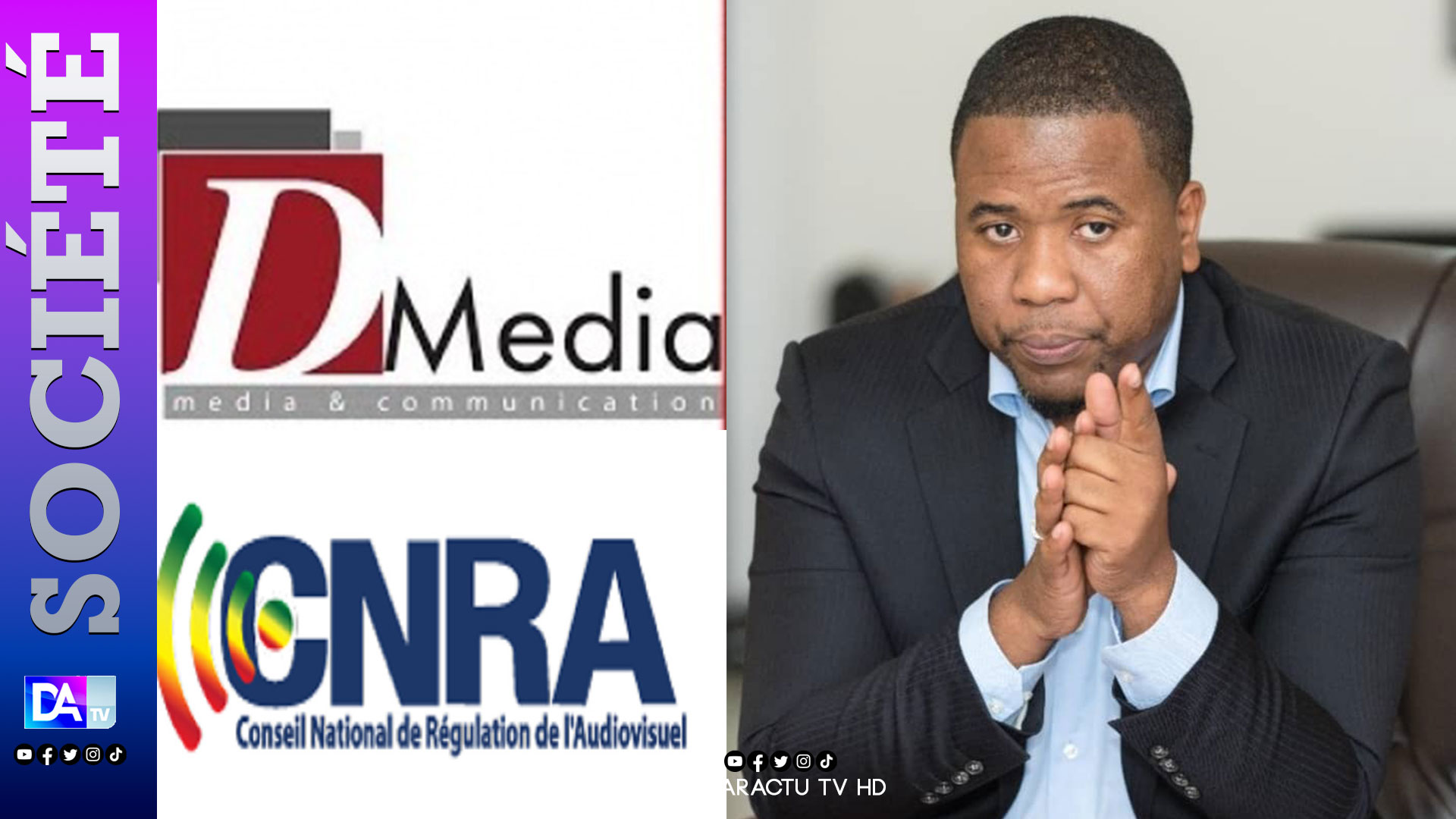 « Propagande médiatique »: Le CNRA a adressé une lettre d’avertissement à Bougane Gueye Dany 