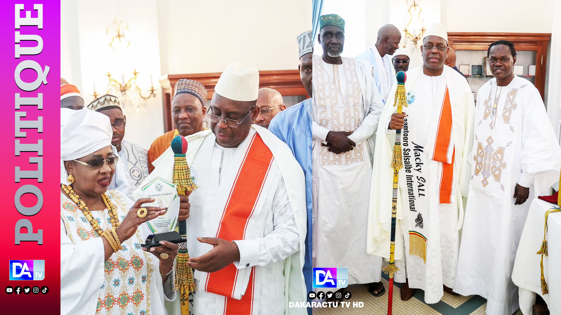 Palais: Le Président Macky Sall intronisé Grand Lamtoro International