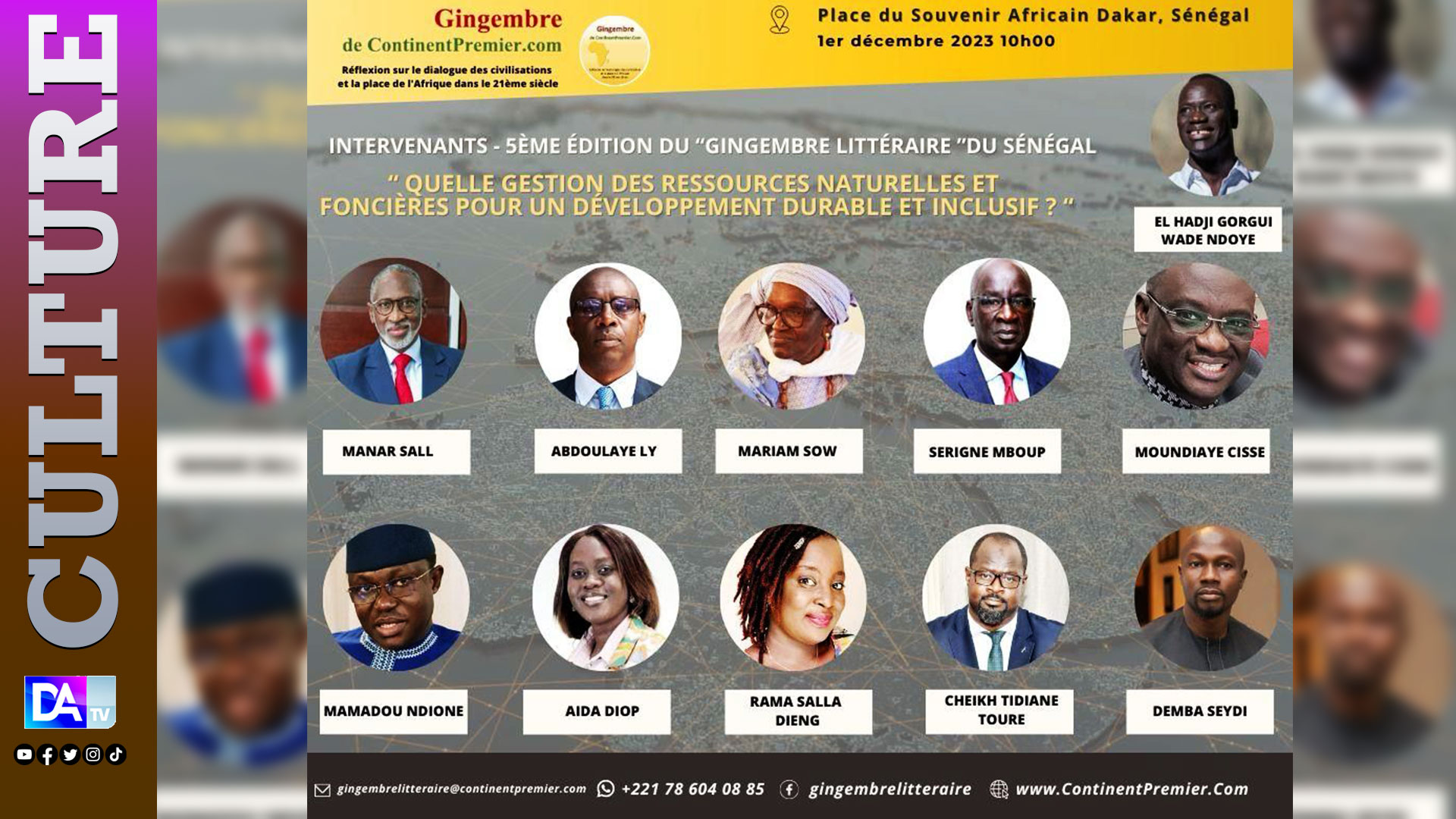 Gingembre Littéraire: la gestion foncière et des ressources naturelles au menu de la 5ème édition prévue le 1er décembre à Dakar.