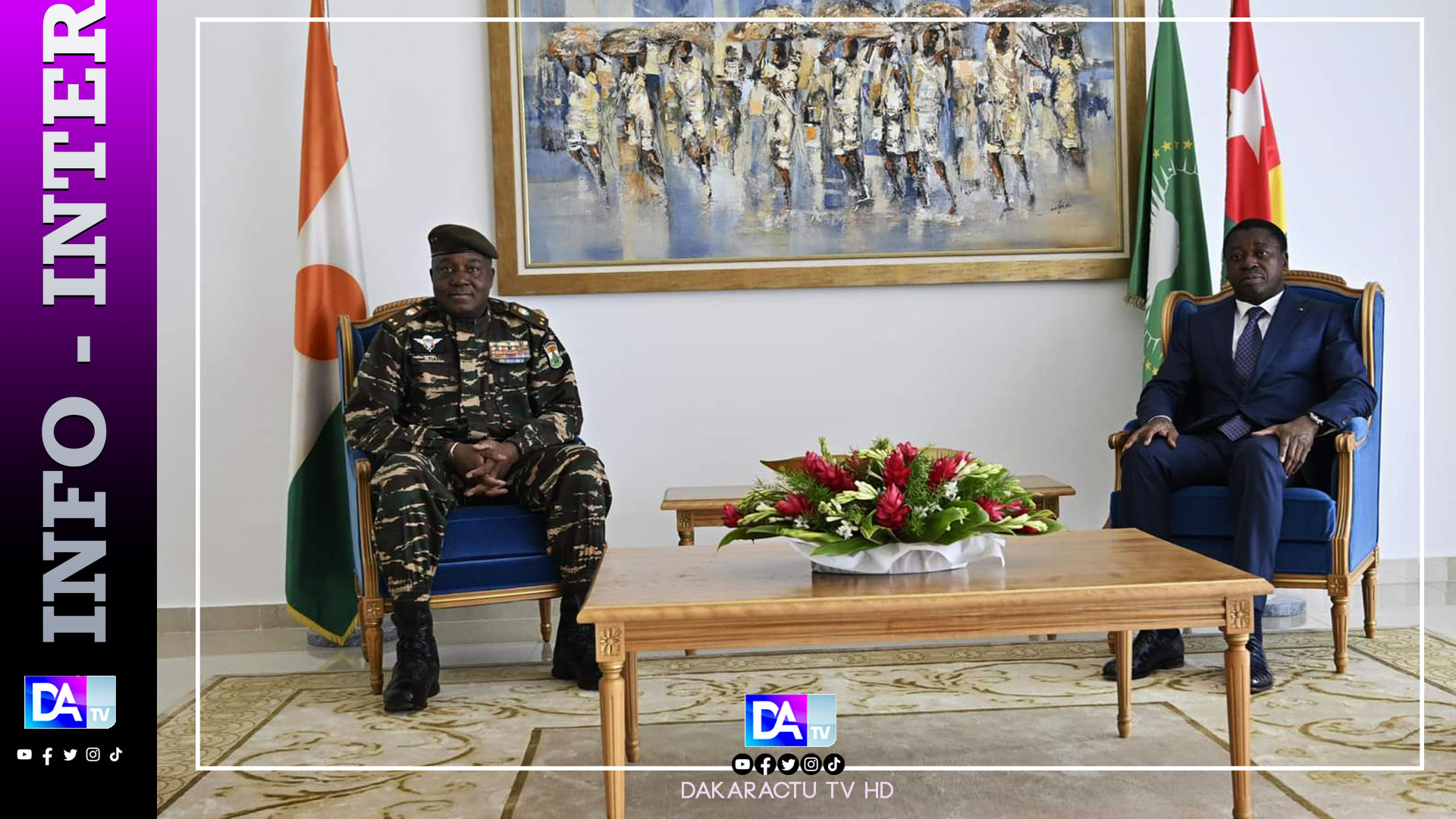 Le chef de la junte au Niger en visite au Togo