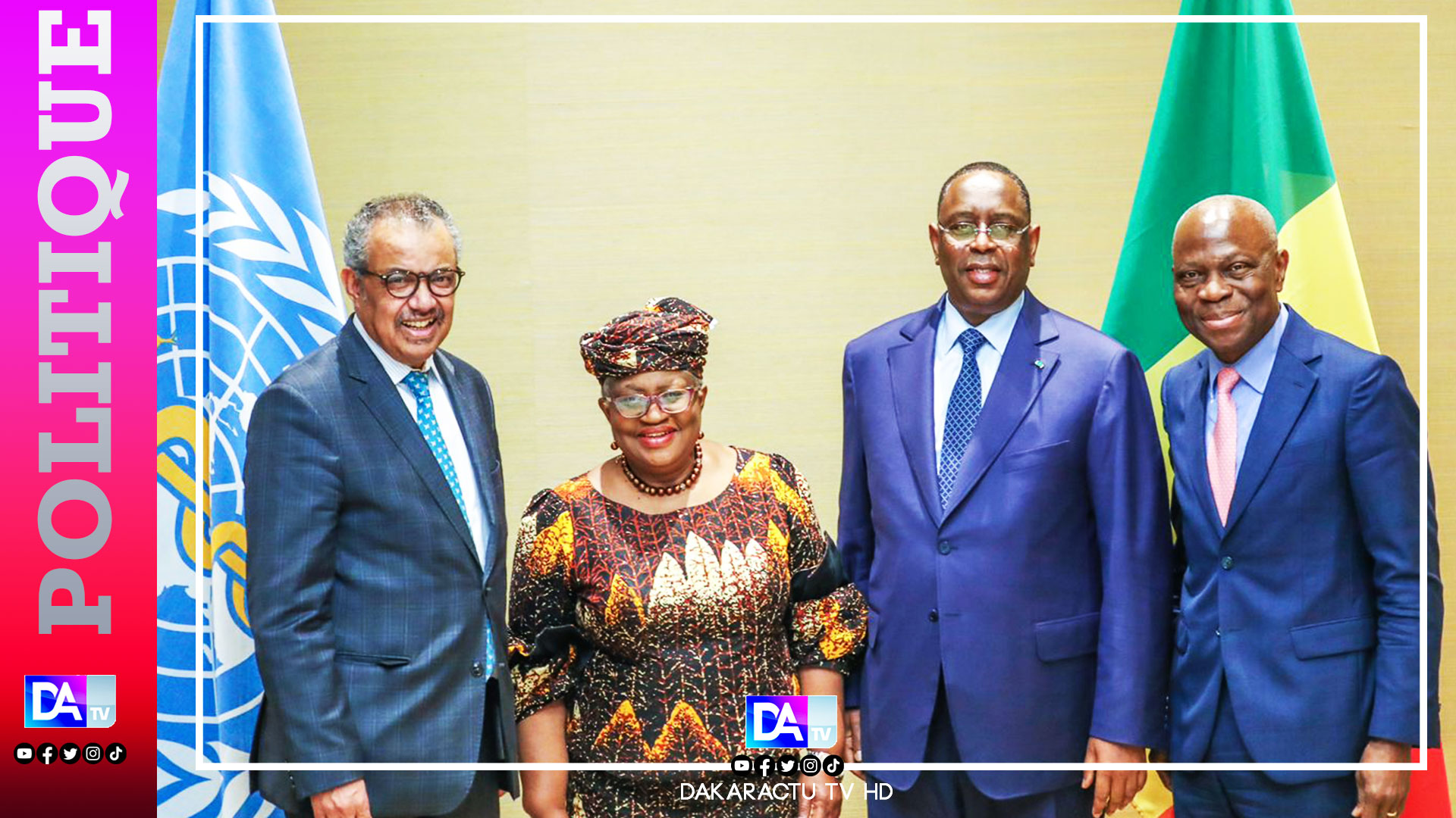 Genève: Le Président Macky Sall prend part à un dîner de travail avec les patrons des agences de l'ONU dirigées par des africains