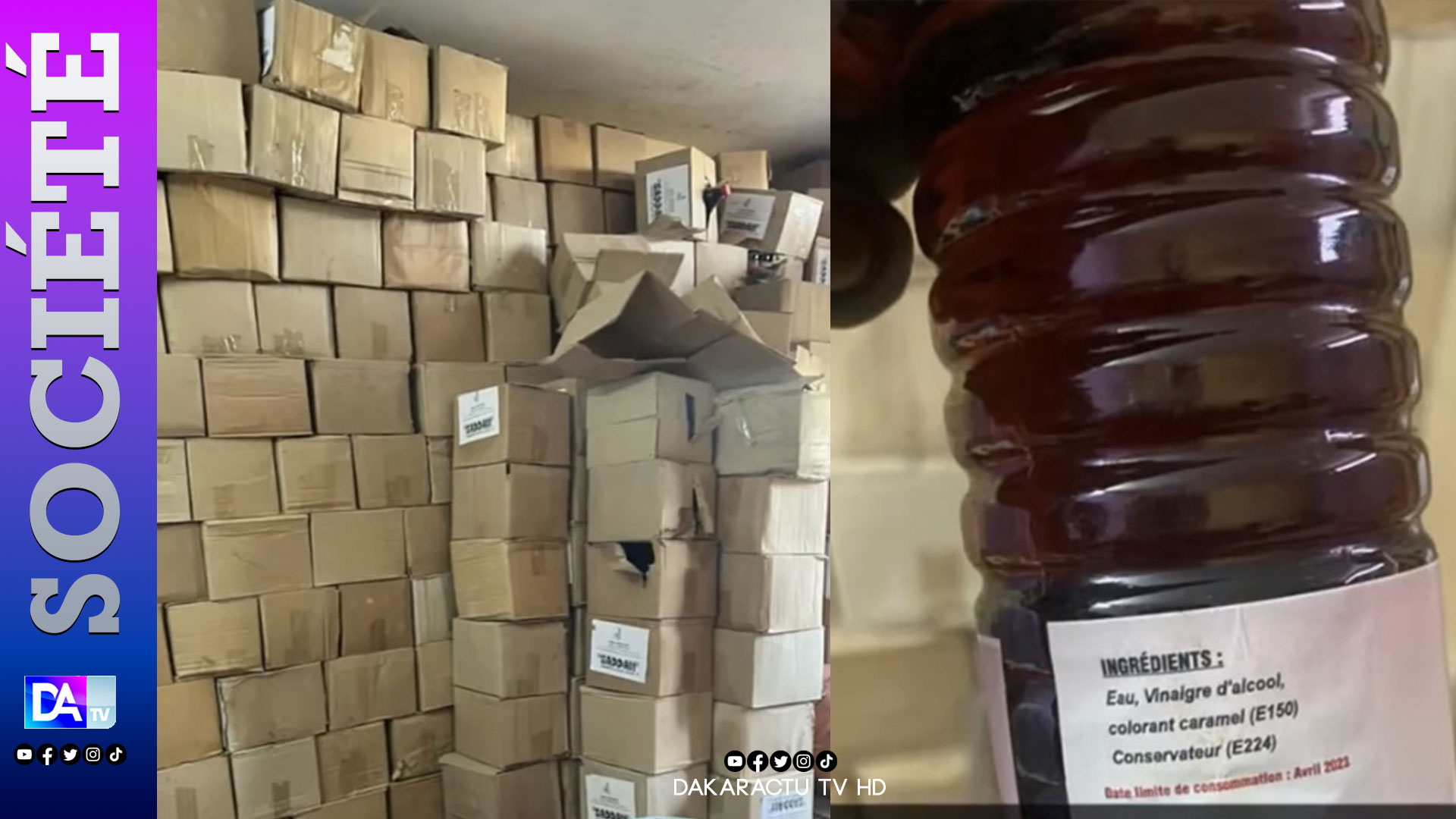 Thiès : plus de 20 000 bouteilles de vinaigre impropre à la consommation saisies !