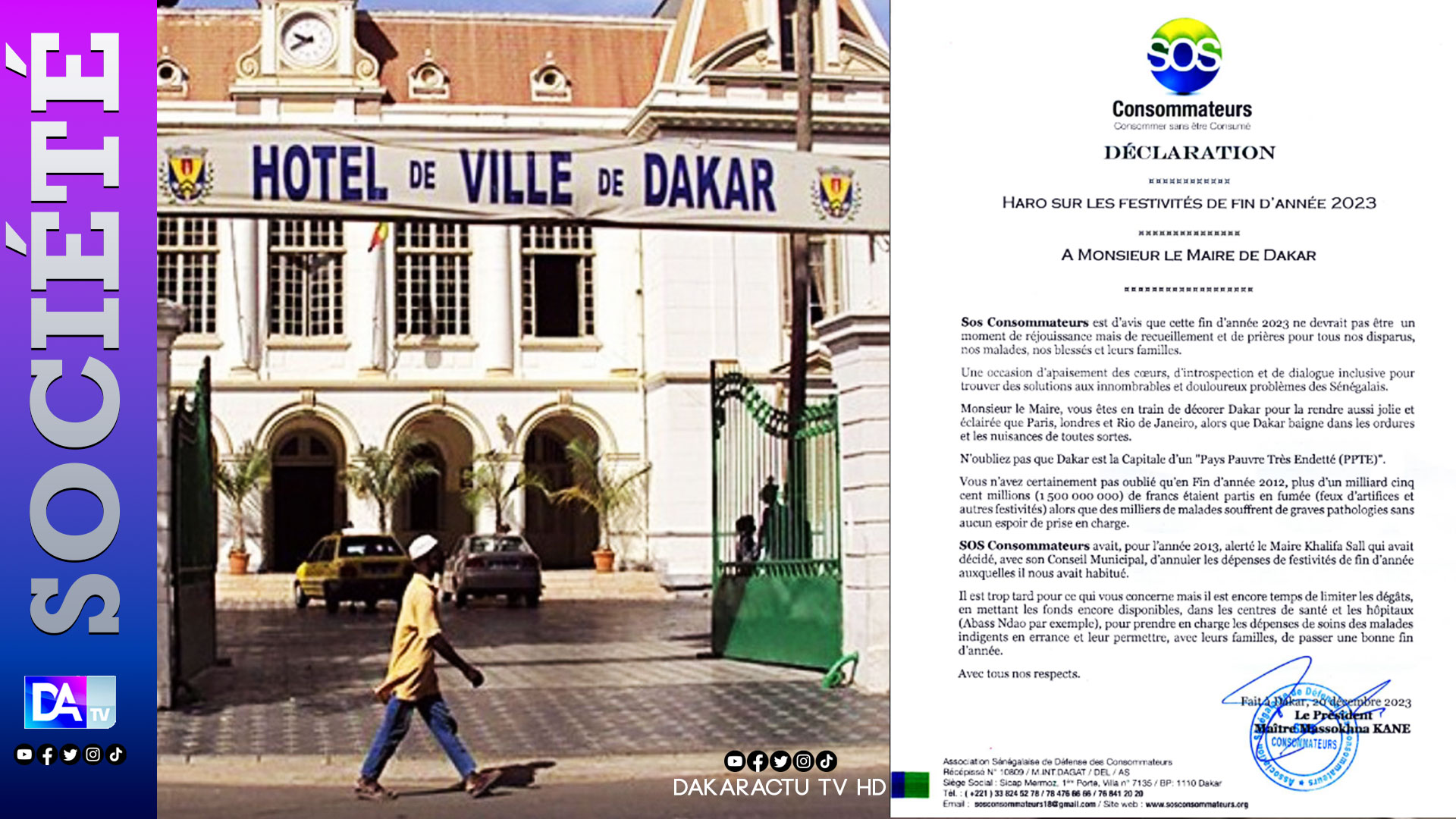 Ville de Dakar/ Dépenses de festivités de fin d'année: SOS consommateurs invite Barthélémy Dias à revoir sa copie