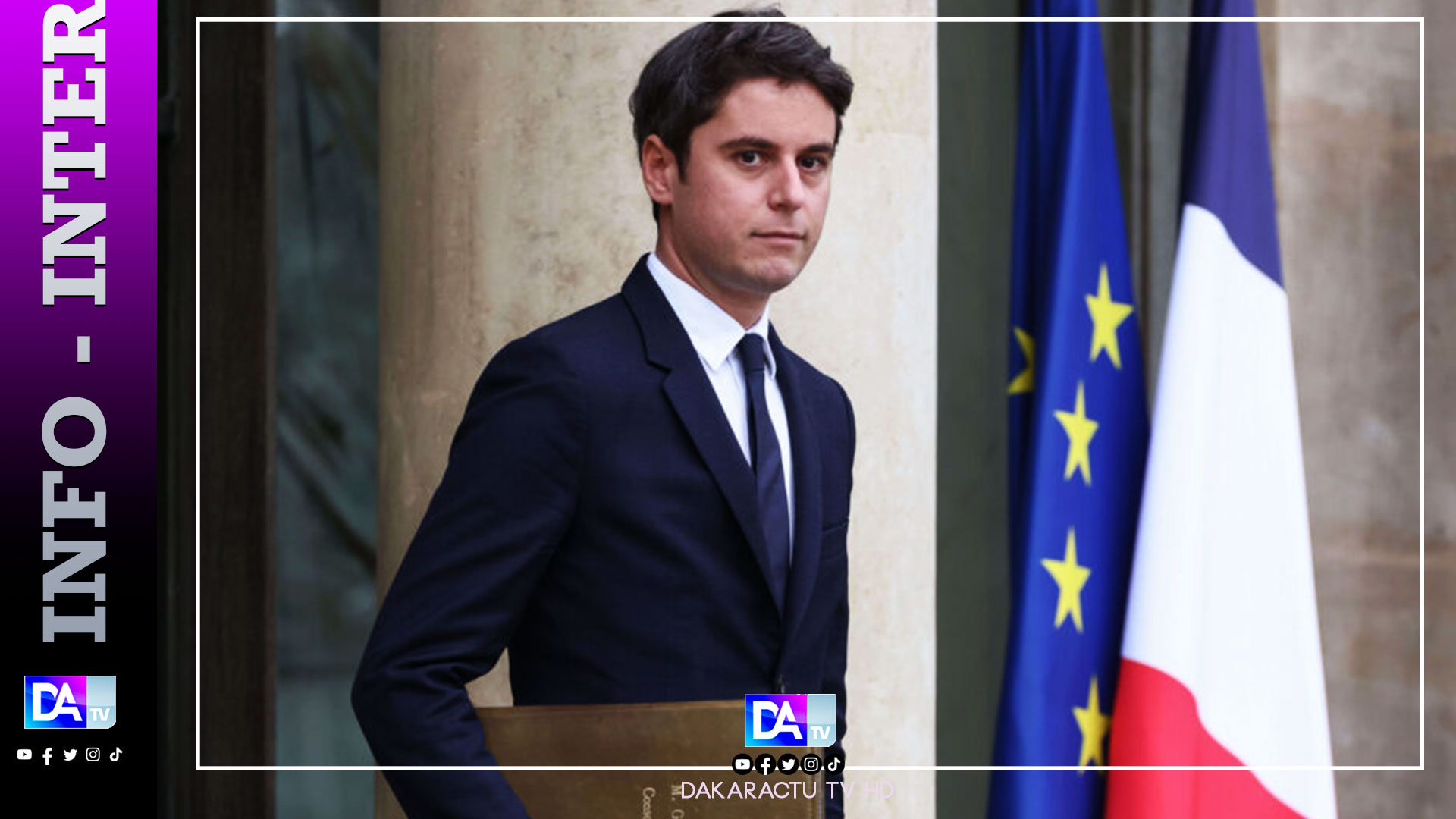 Gabriel Attal nommé à Matignon, plus jeune Premier ministre de l'histoire de la République (sources du camp présidentiel)