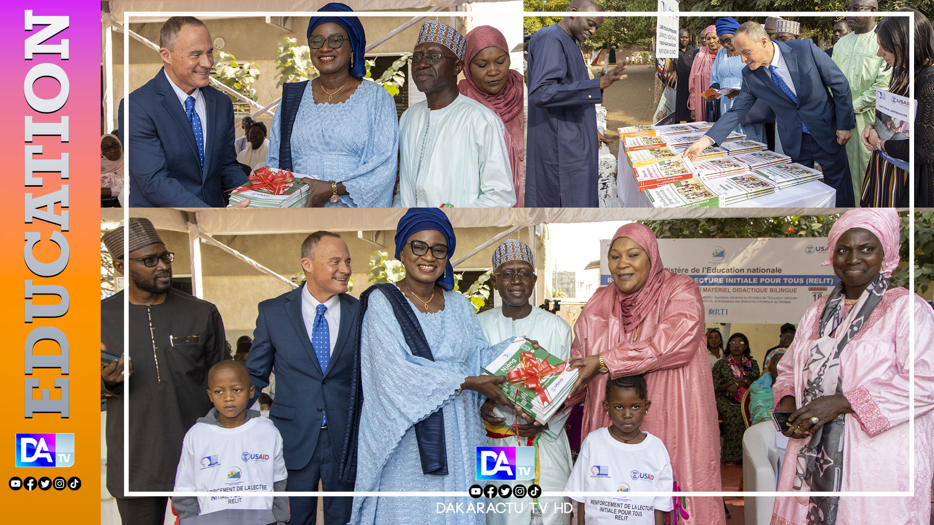 RELIT/Reception de matériels didactiques : « Les élèves auront les intrants nécessaires à leur apprentissage et les enseignants, des supports pour améliorer la qualité de leur pratique de classe" (SG/MEN)