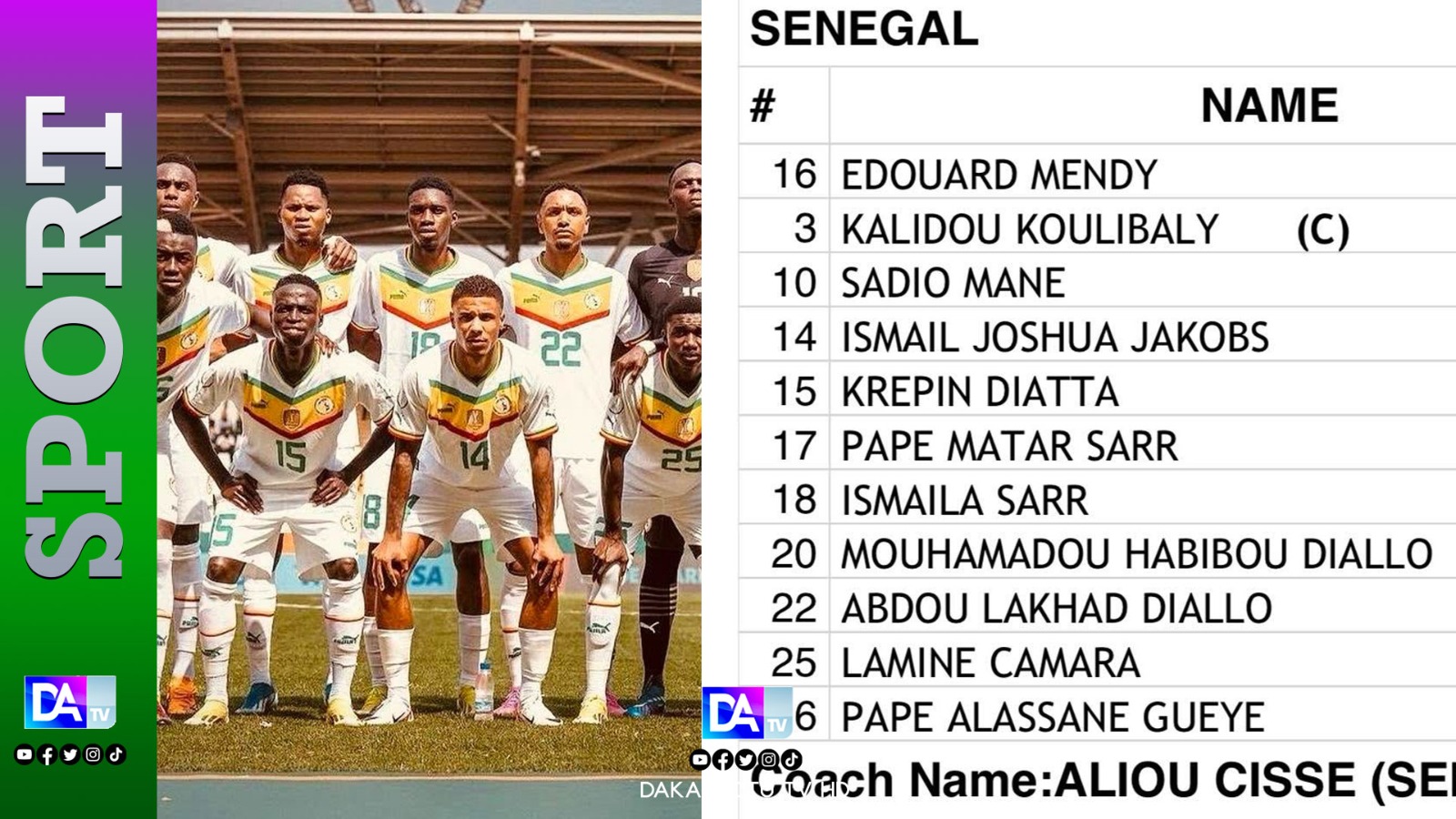 Sénégal vs Cameroun : Aliou Cissé reconduit quasiment le même Onze aligné contre la Gambie, Pape Matar Sarr de retour …