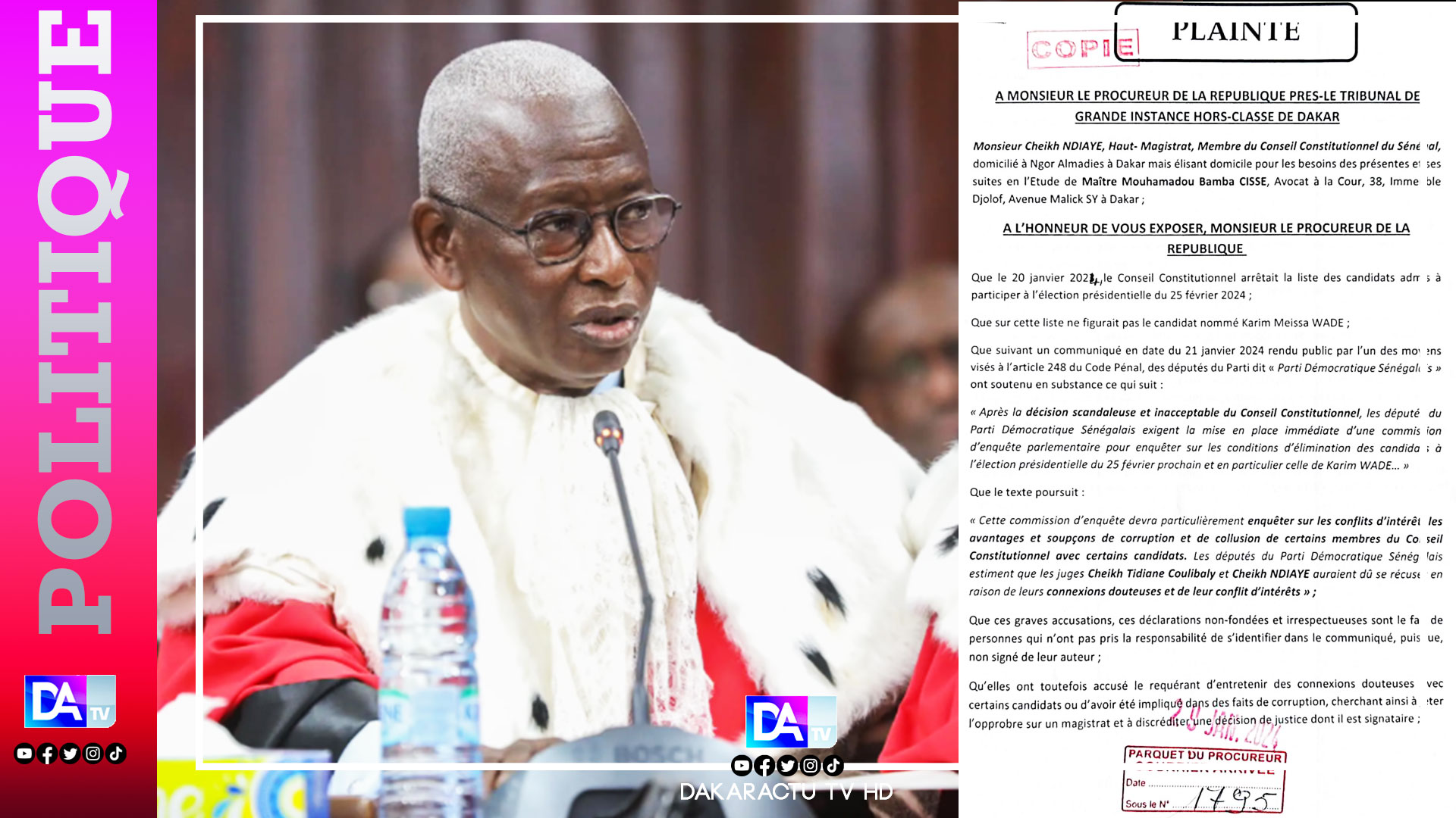 Accusations de corruption contre ses membres : Le juge  Cheikh Ndiaye  traduit le Pds en justice