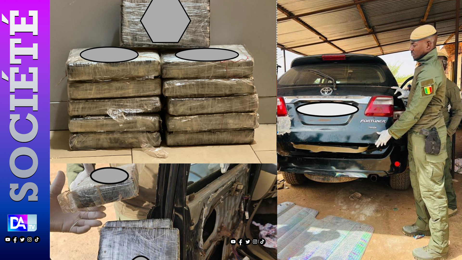 Keur-Ayib:  Saisie d’une importante quantité de cocaïne et de cannabis d’une contrevaleur de près d’un milliard