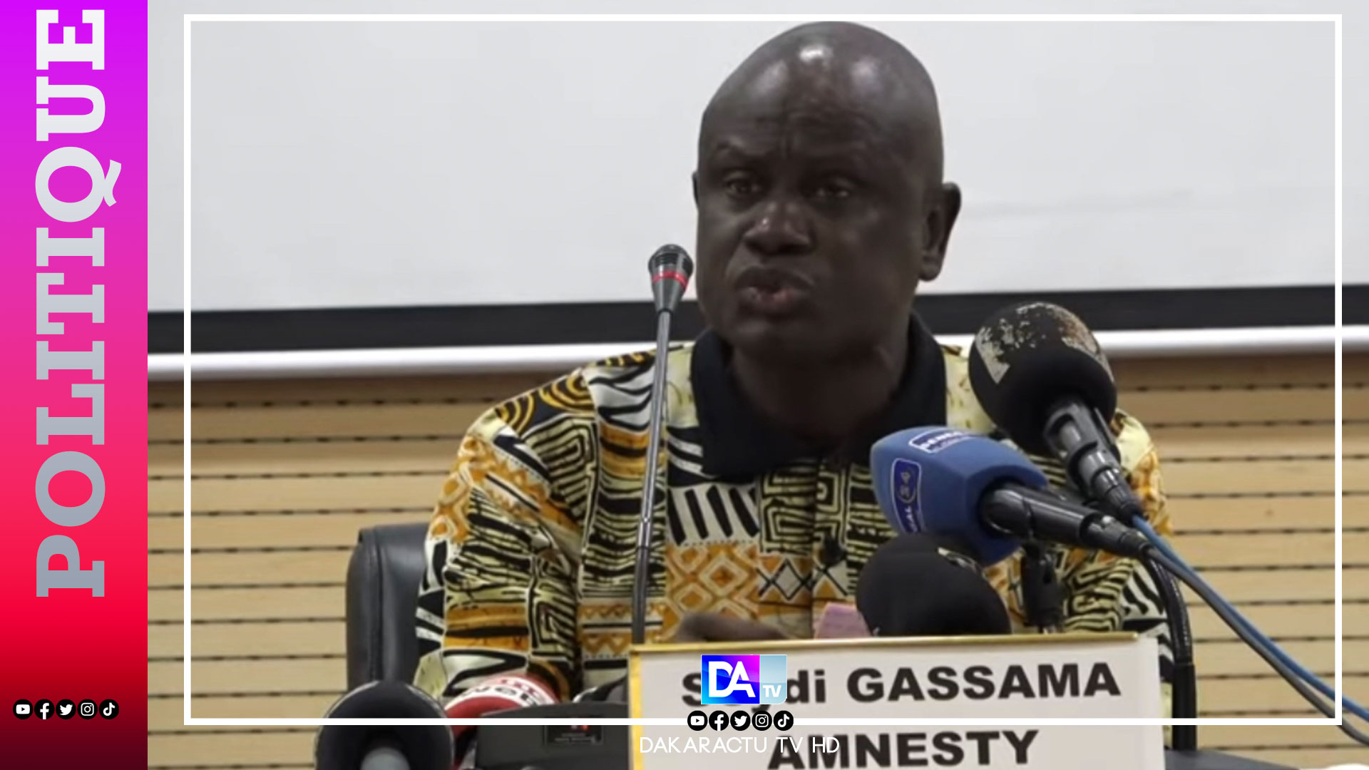Présidentielle 2024: Seydi Gassama dénonce la censure  du temps d'antenne de Diomaye Faye et son maintien en prison