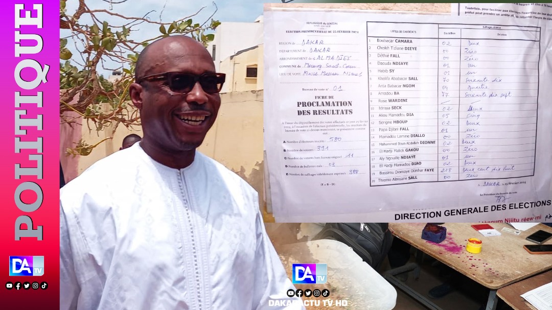 Presidentiel2024/Centre Masse Massaër Niane : Barthélémy Dias perd dans son bureau de vote