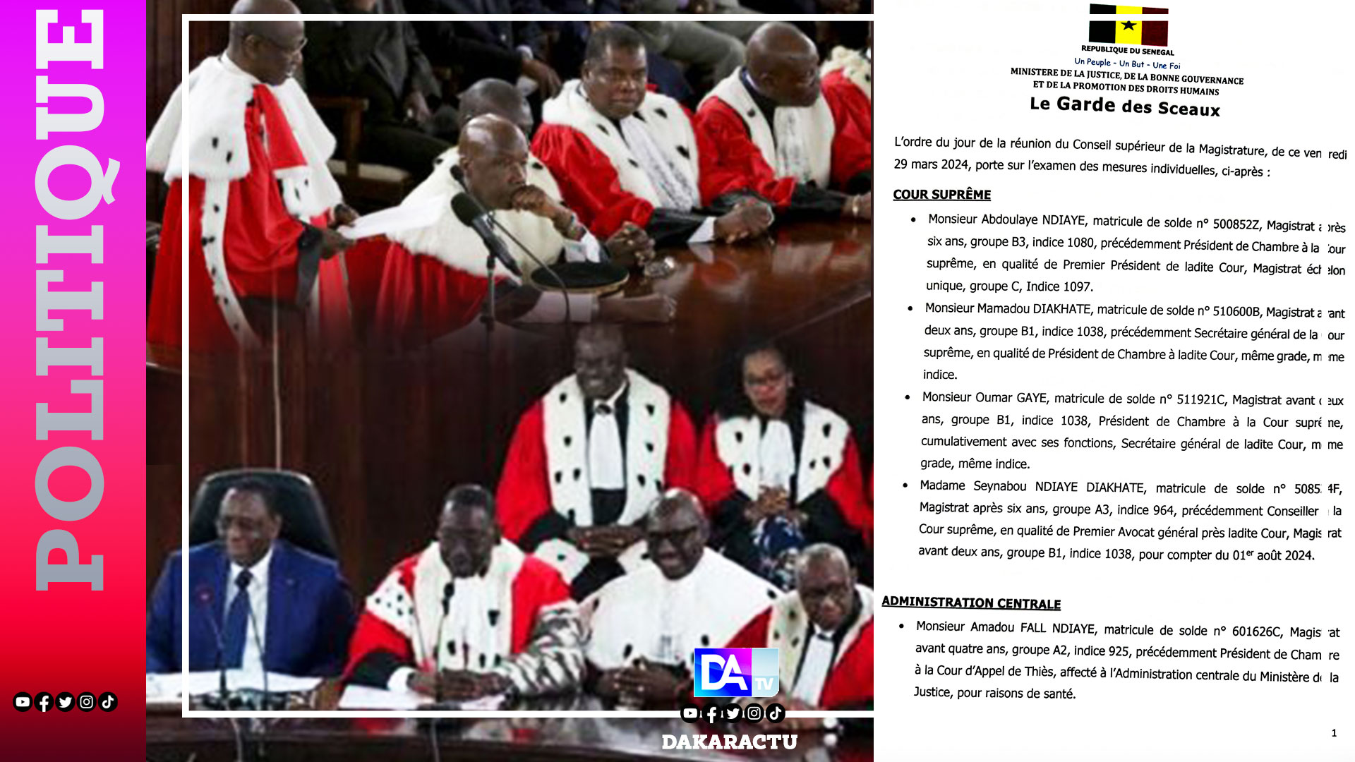 Conseil supérieur de la magistrature : Voici les mesures prises par le chef de l’Etat à l’issue de la réunion ce vendredi 