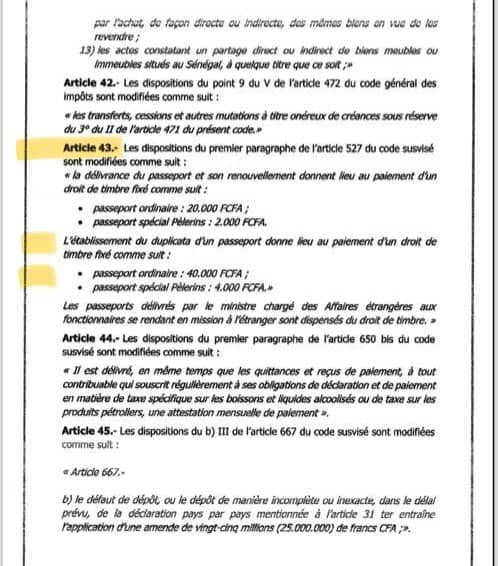 Polémique sur le prix de la quittance de passeport: De quoi s’agit-il réellement…?