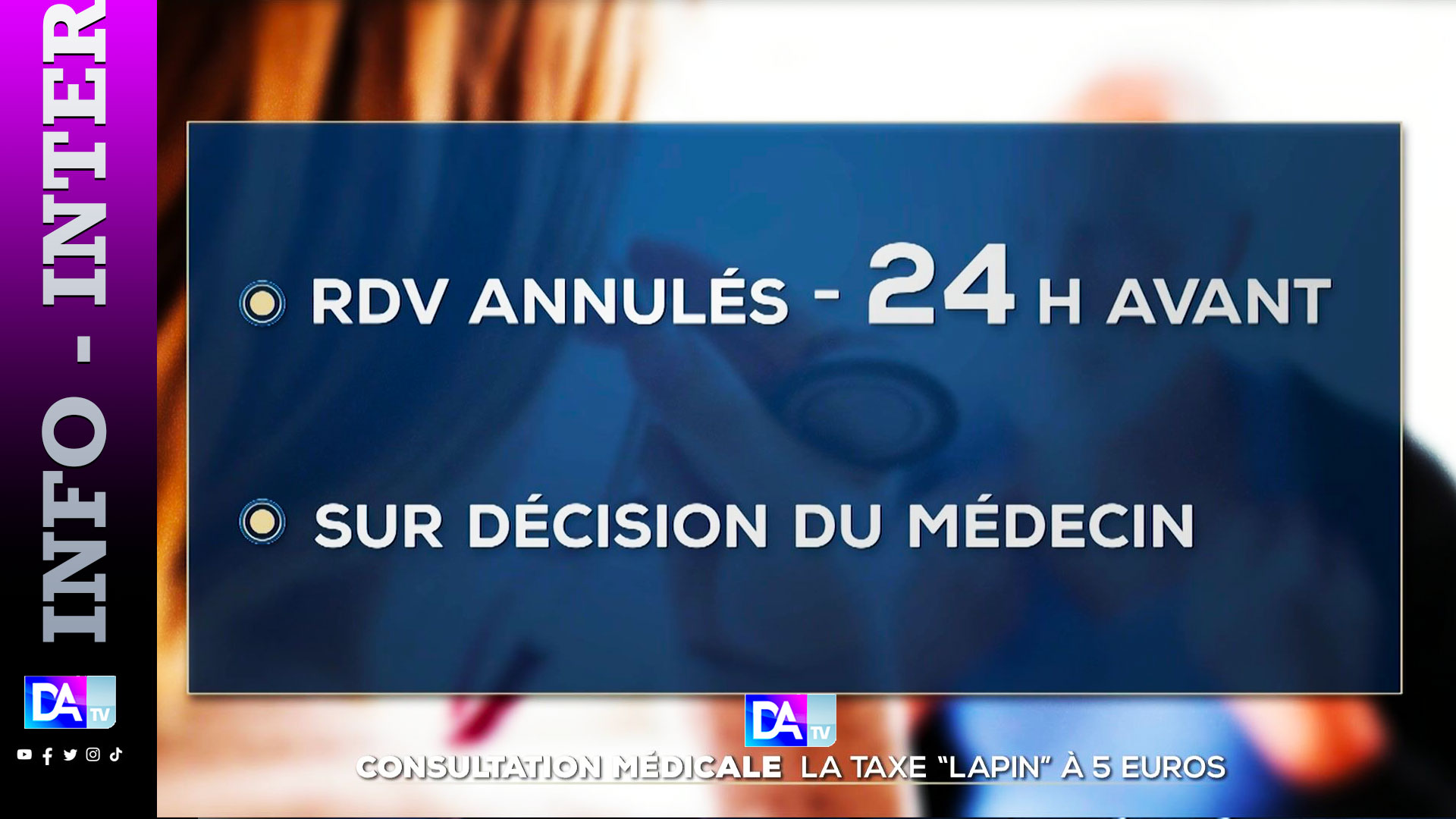 France : Mise en place de la "taxe lapin", une sanction ferme pour les personnes qui manquent aux rendez-vous médicaux