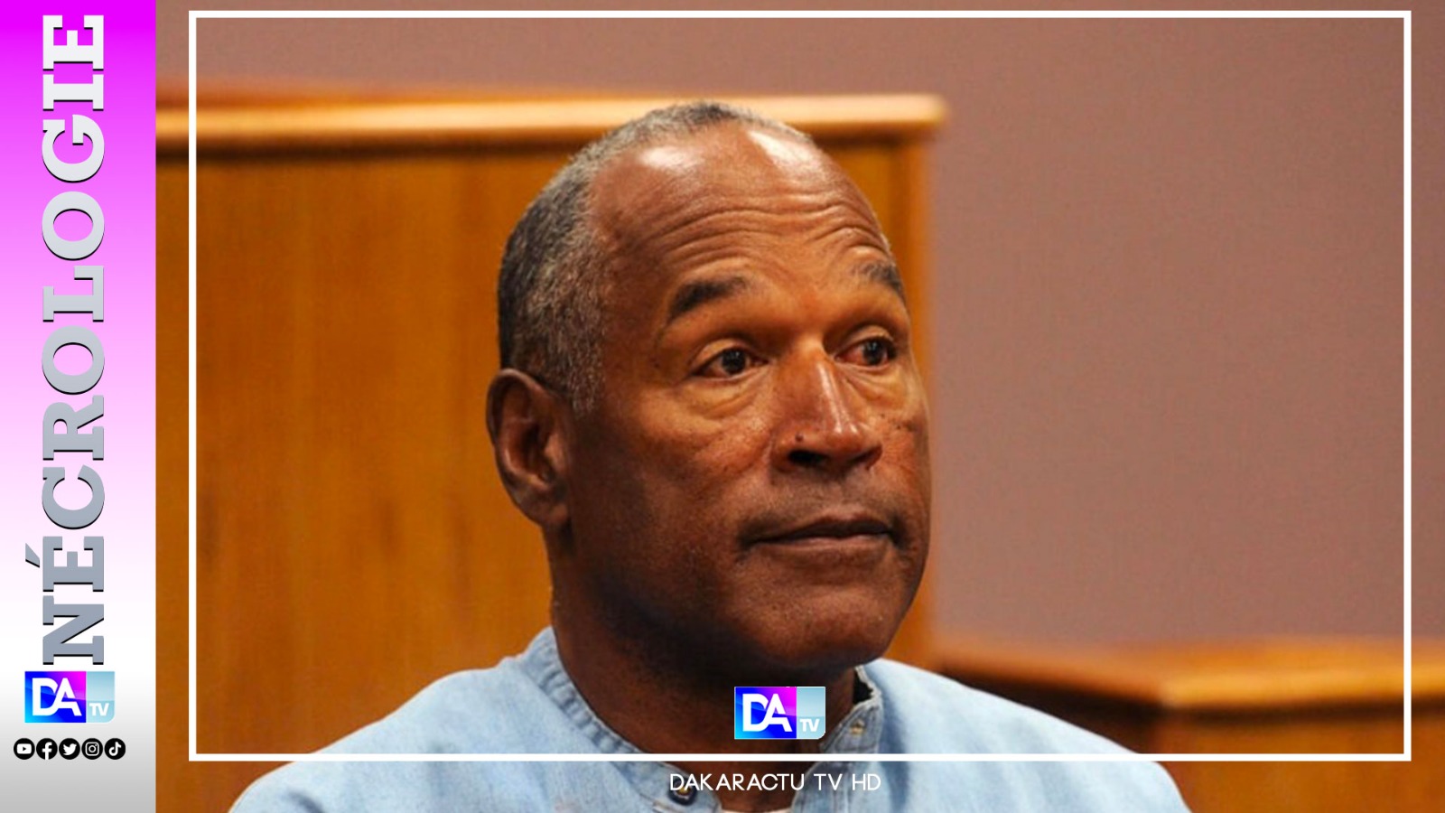 Nécrologie : O.J. Simpson, ancienne star du football américain est décédé !