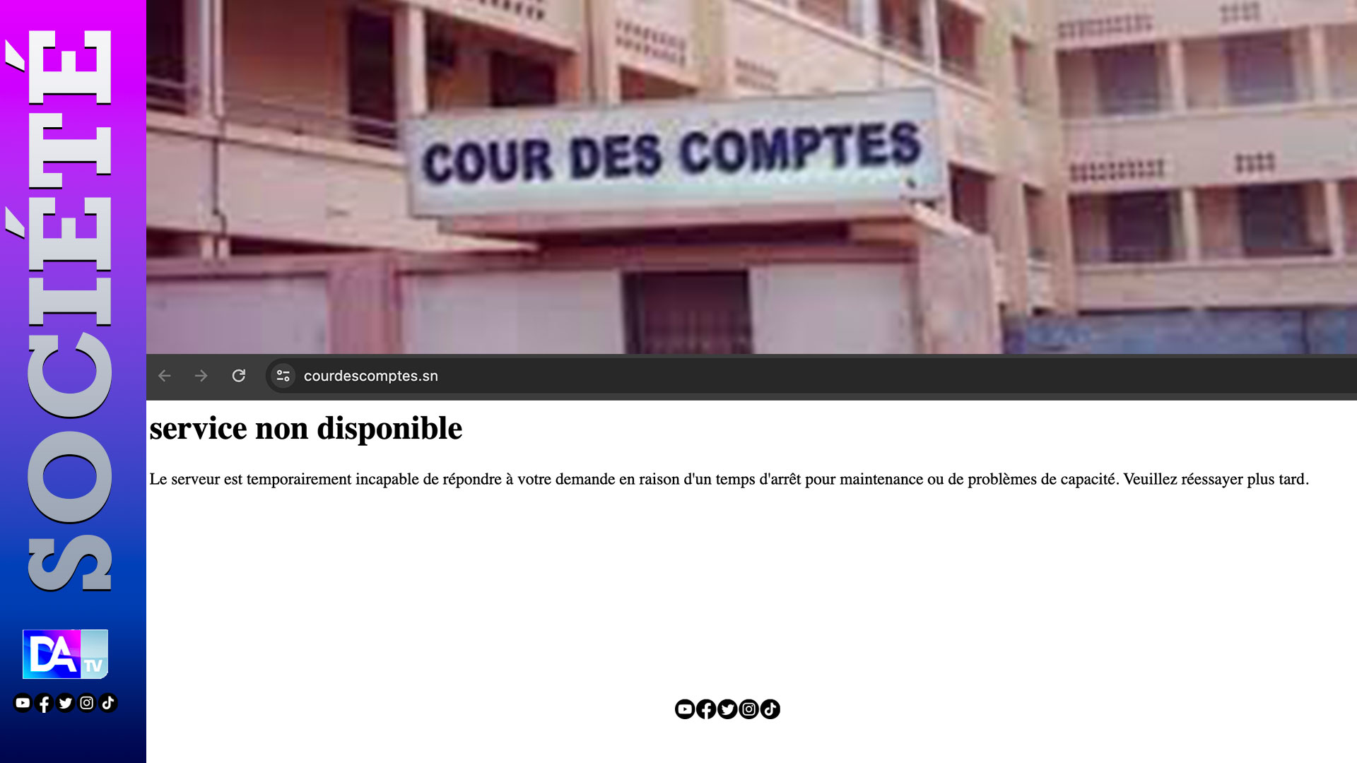 45 Rapports de la Cour des Comptes disponibles:  le site connaît un bug