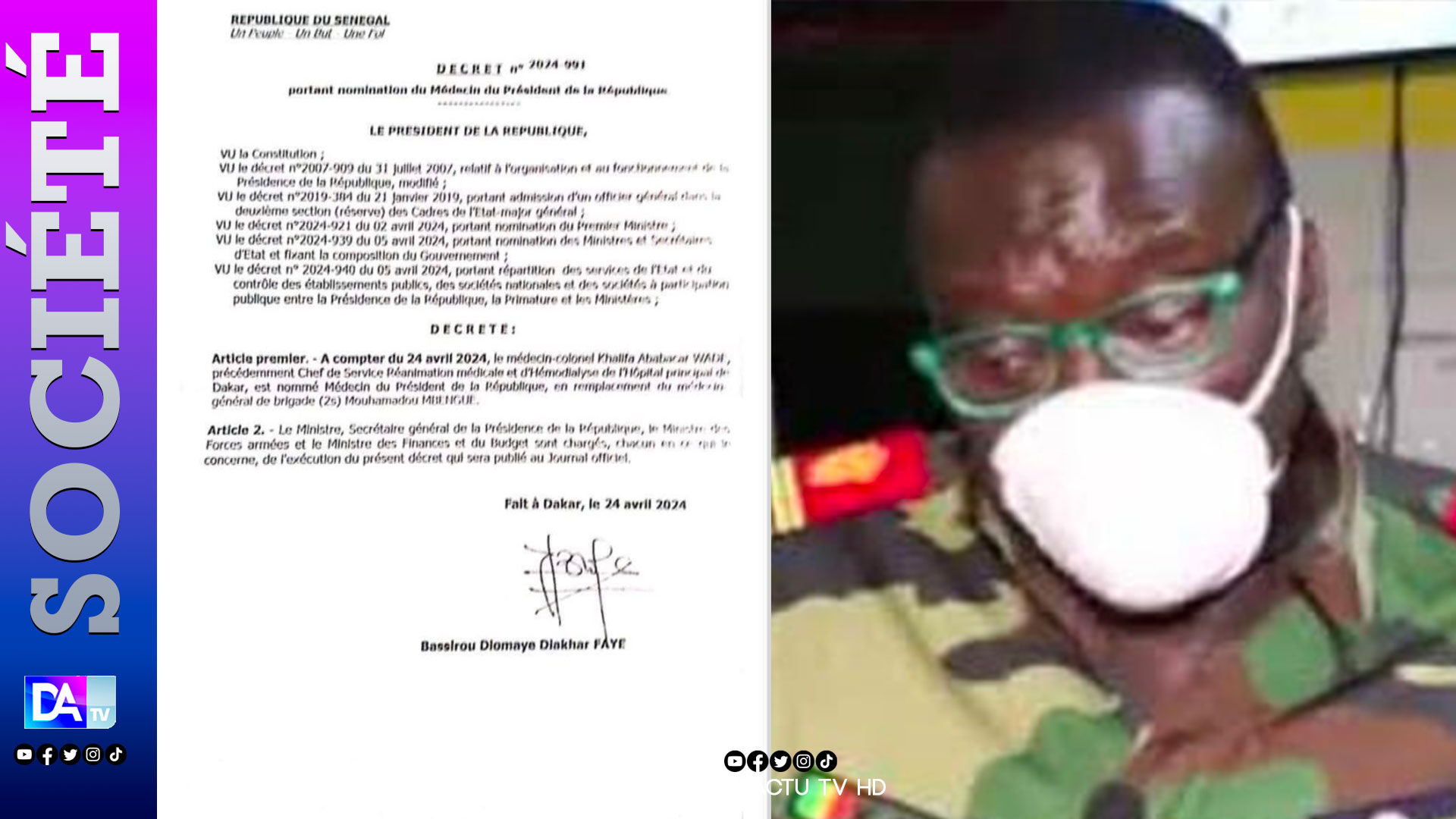 Nomination du médecin du président de la République : Khalifa  Ababacar Wade remplace Mouhamadou Mbengue