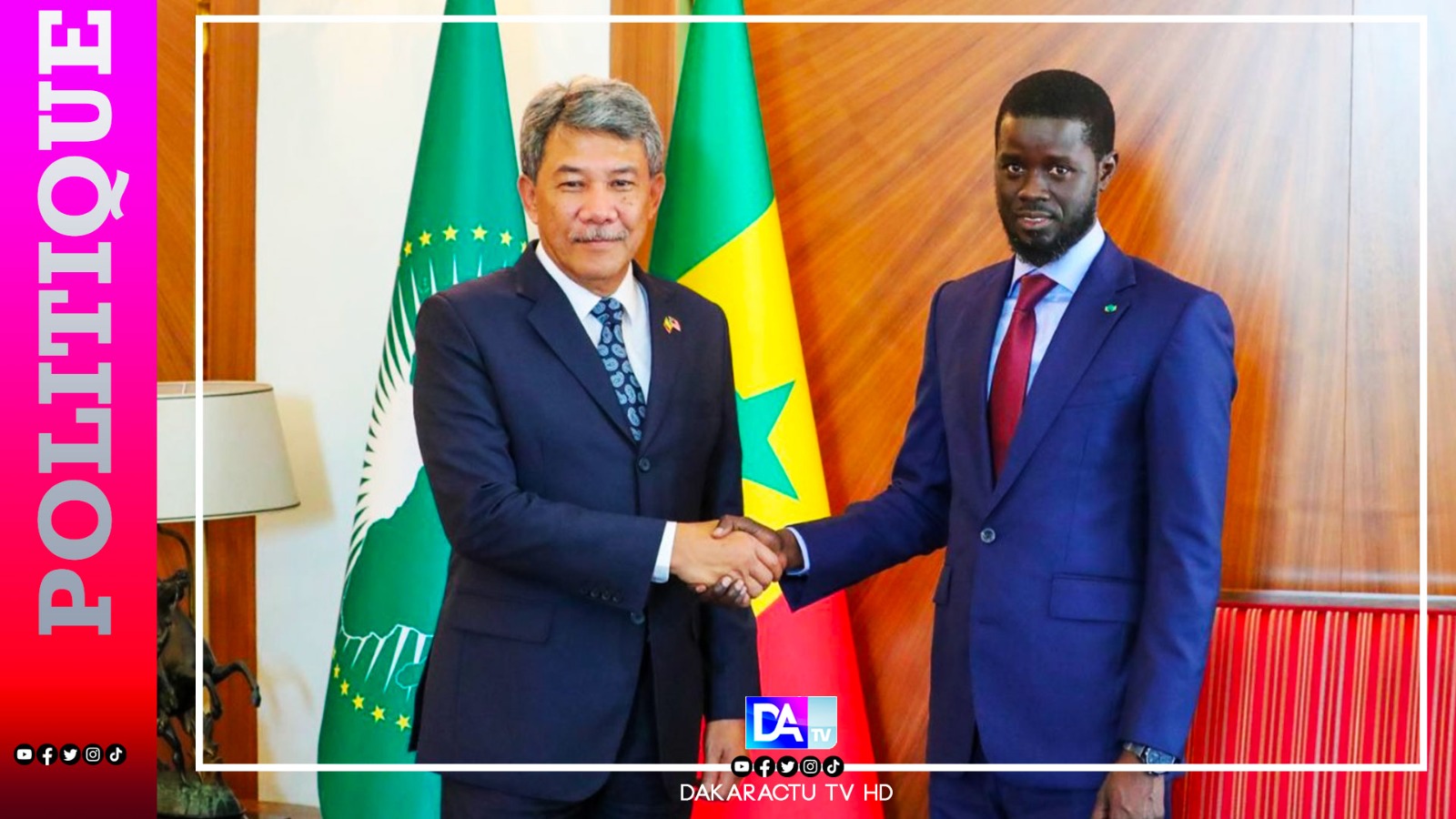 Diplomatie: Le ministre des Affaires Étrangères,Malaisien reçu en audience au Palais