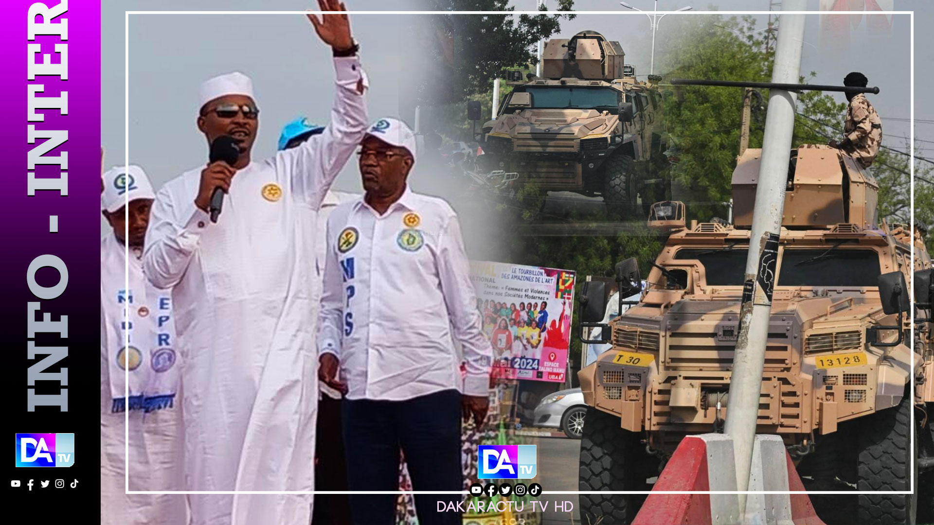 Tchad : impressionnant déploiement militaire à N'Djamena après l'élection de Déby