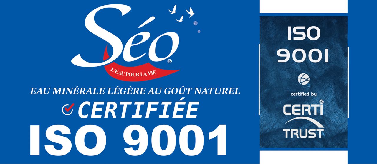 Management de la qualité : L’eau minérale Séo certifiée ISO 9001-2015