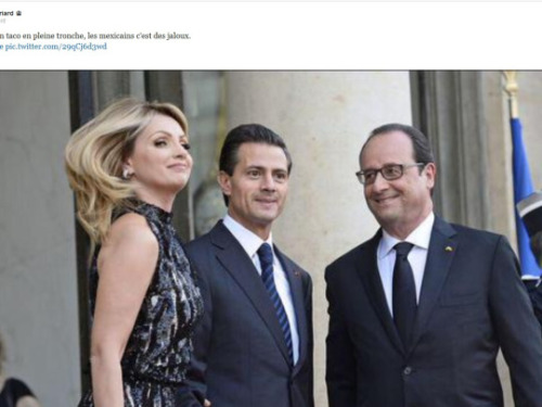 François Hollande, serial lover, dévore des yeux la femme du président mexicain