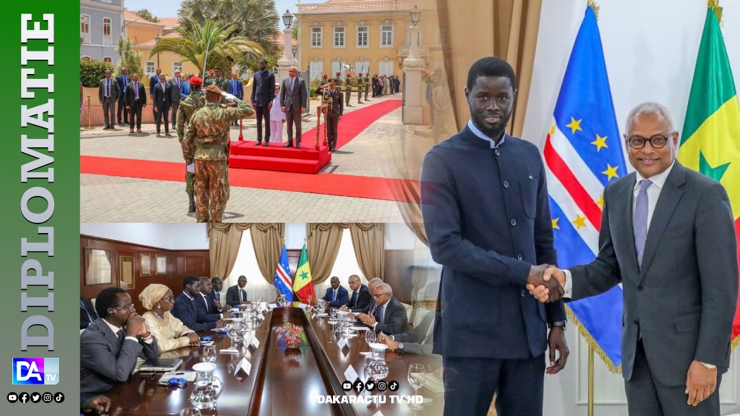 Visite à Praia :  S.E José M. Pereira Neves accueille chaleureusement son homologue Sénégalais BDF