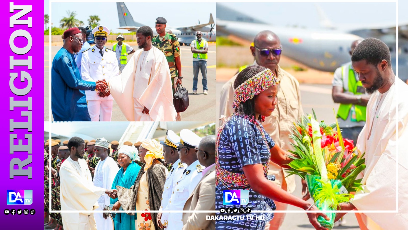 Bignona: Arrivée du PR BDF à l'aéroport de Cap Skirring, pour le Gamou de l'Imam Fansou Bodian