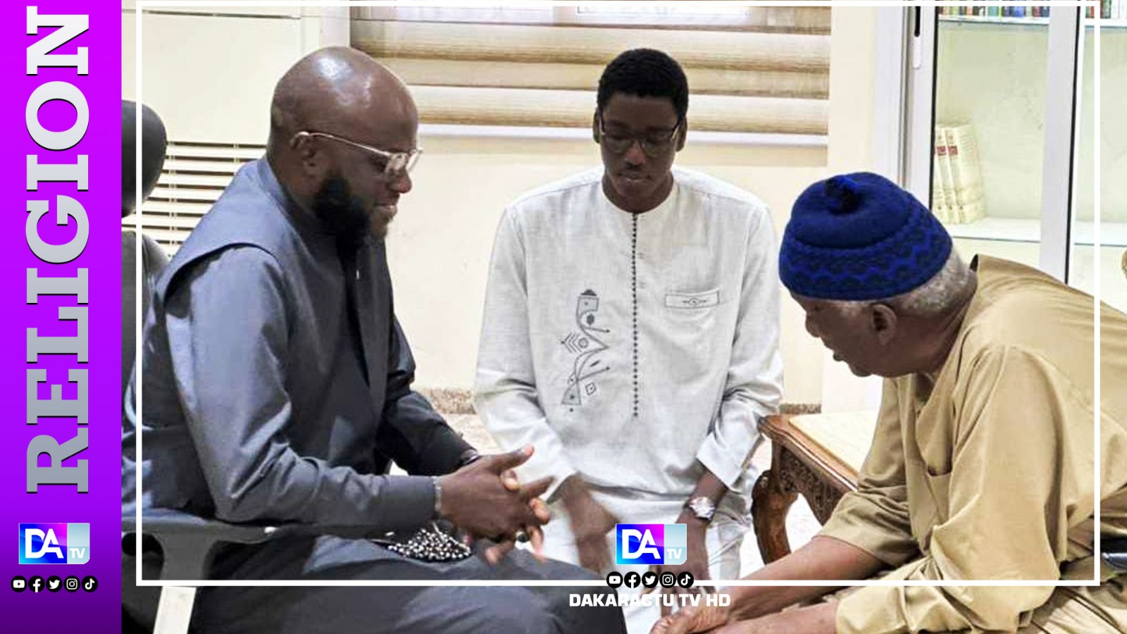 Visite " surprise"  à Tivaouane: Le ministre El Malick NDIAYE reçu par Serigne Mbaye Sy Abdou " Ndiole Fouta"