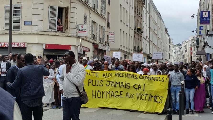PARIS : Des sénégalais marchent pour rendre hommage aux victimes de l'incendie criminel (IMAGES)